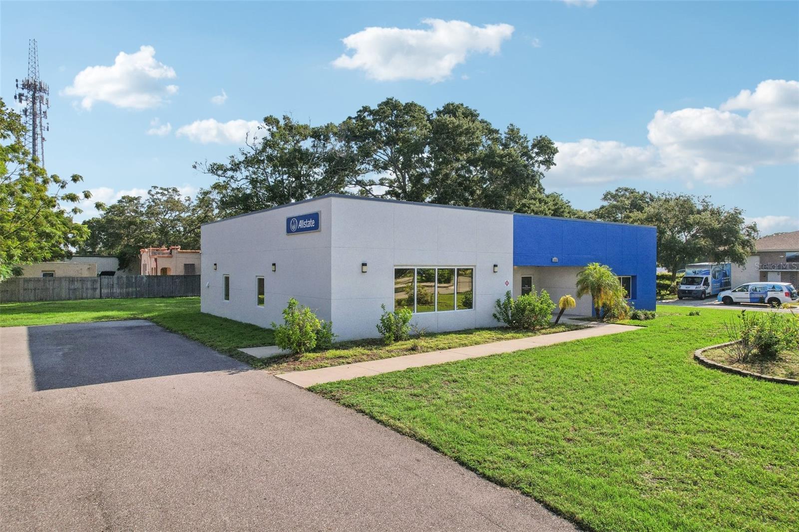 Spacious professional office space remodeled in 2017 with modern finishes, tall ceilings, and storm-rated windows.
Fully ADA accessible from the street to all interior floor spaces. There are 6 private offices, plus a flex space space with 4 cubicles and room for more.
Reception/lobby area, kitchen/break room, network/server room, 2 storage closets, 2 bathrooms, 5 parking spaces and 1 handicap space, rear patio with picnic table.
Designed for networks with cables in every office all centralized in the network room. 2 zoned A/C systems. Flood Zone X500.
Any professional office user, including attorneys, title companies, accountants, financial advisors, insurance agencies, real estate brokerages and similar users should tour these spaces. Virtual tour available or better yet schedule private showing.