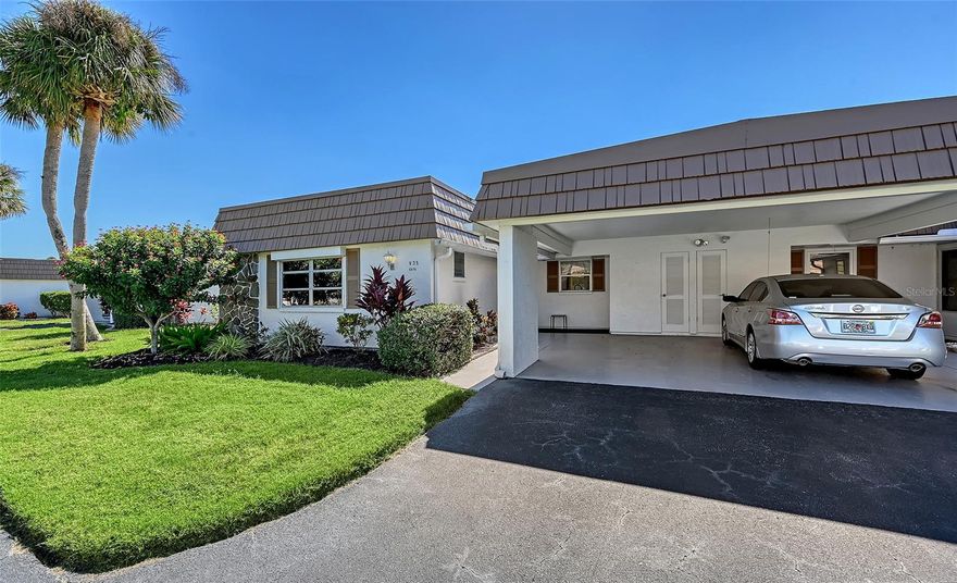 Welcome to Strathmore Riverside Villas, a vibrant 55+ community perfectly situated in the heart of Sarasota. This spacious two-bedroom, two-bath villa offers the ideal blend of comfort, convenience, and endless potential. Light, bright, and airy, the home features an open-concept layout with generous room sizes and an inviting flow throughout. The enclosed lanai, complete with both windows and screens, provides a wonderful year-round living space; perfect for morning coffee, relaxing afternoons, or entertaining friends. The villa also includes a one-car carport and a separate storage and laundry area, offering privacy, security, and plenty of extra space. With just a touch of personalization, this residence can truly shine. The community itself is beautifully maintained and lushly landscaped, creating a serene and welcoming atmosphere surrounded by green space. Strathmore Riverside Villas is known for its active lifestyle and warm sense of community. Residents enjoy a wealth of amenities, including a heated geothermal pool overlooking the marina, clubhouse, fitness center, library, meeting rooms, sauna, and billiards. There’s always something happening here; social events, card games, bingo nights, potlucks, concerts, dancing, and more. Boat docks are available on a first-come, first-served basis for just $1,344 per year, and the community is pet-friendly. The location couldn’t be better; just minutes from shopping, hospitals, and the world-famous Siesta Key Beach, as well as the rich cultural attractions of downtown Sarasota, including opera, ballet, symphony, and live theatre. Whether you’re looking for a full-time residence or a seasonal getaway, this villa lives like a single-family home and offers the perfect opportunity to enjoy Florida’s relaxed coastal lifestyle. Don’t wait; schedule your private tour today and discover the charm of Strathmore Riverside Villas.