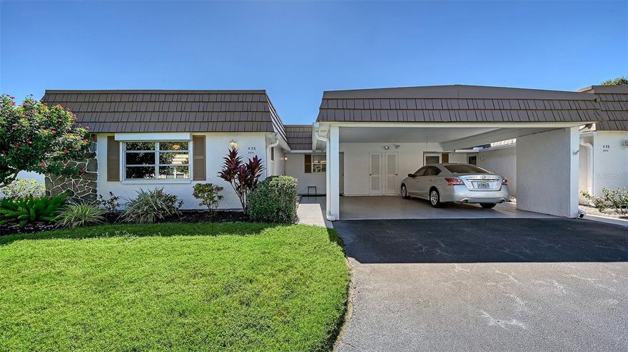 Welcome to Strathmore Riverside Villas, a vibrant 55+ community perfectly situated in the heart of Sarasota. This spacious two-bedroom, two-bath villa offers the ideal blend of comfort, convenience, and endless potential. Light, bright, and airy, the home features an open-concept layout with generous room sizes and an inviting flow throughout. The enclosed lanai, complete with both windows and screens, provides a wonderful year-round living space; perfect for morning coffee, relaxing afternoons, or entertaining friends. The villa also includes a one-car carport and a separate storage and laundry area, offering privacy, security, and plenty of extra space. With just a touch of personalization, this residence can truly shine. The community itself is beautifully maintained and lushly landscaped, creating a serene and welcoming atmosphere surrounded by green space. Strathmore Riverside Villas is known for its active lifestyle and warm sense of community. Residents enjoy a wealth of amenities, including a heated geothermal pool overlooking the marina, clubhouse, fitness center, library, meeting rooms, sauna, and billiards. There’s always something happening here; social events, card games, bingo nights, potlucks, concerts, dancing, and more. Boat docks are available on a first-come, first-served basis for just $1,344 per year, and the community is pet-friendly. The location couldn’t be better; just minutes from shopping, hospitals, and the world-famous Siesta Key Beach, as well as the rich cultural attractions of downtown Sarasota, including opera, ballet, symphony, and live theatre. Whether you’re looking for a full-time residence or a seasonal getaway, this villa lives like a single-family home and offers the perfect opportunity to enjoy Florida’s relaxed coastal lifestyle. Don’t wait; schedule your private tour today and discover the charm of Strathmore Riverside Villas.