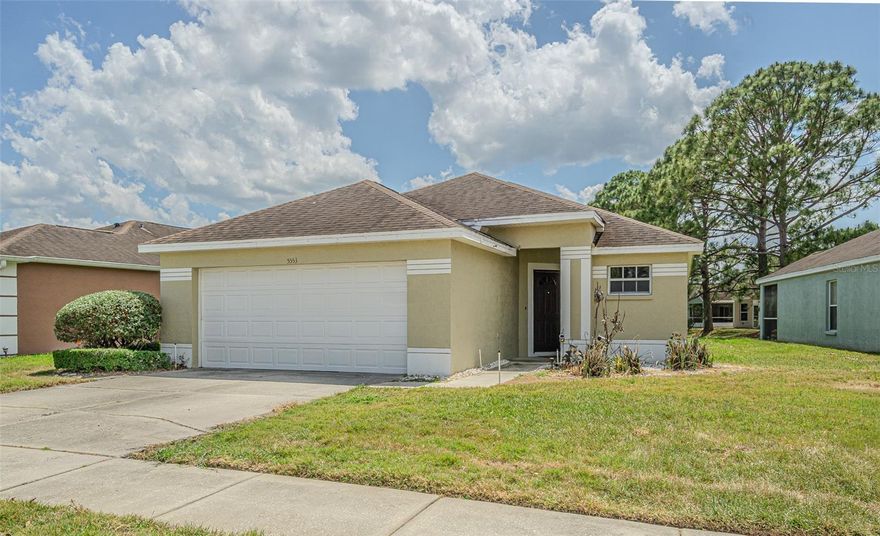 Welcome to this beautifully remodeled, detached villa situated behind the gates of Churchill Villas in the Lexington Oaks community. Offering a three-bedroom, two-bathroom layout with a two-car garage, the entire interior has been freshly repainted, New AC unit installed and updated for the current market. The open living and dining area serves as the center of the home, flowing naturally into a fully redesigned kitchen. The kitchen has been completely overhauled with brand-new cabinetry and countertops, featuring a breakfast bar, pantry, and a casual eat-in space with easy access to the indoor laundry room.

Positioned at the back of the home for maximum privacy, the primary suite overlooks the water and includes a generous walk-in closet. The en-suite has been completely rebuilt into a brand-new, modern master bathroom, creating a true, high-end retreat. Out back, sliding glass doors open to a screened-in lanai, offering quiet, uninterrupted pond views.

This property delivers a genuinely maintenance-free lifestyle. Your monthly HOA handles the heavy lifting, covering roof replacement, exterior painting, lawn care, irrigation, and pressure washing. For peace of mind, the seller notes the roof and exterior paint were updated in 2017, and the water heater is approximately ten years old.

Churchill Villas is a standout enclave within Lexington Oaks, featuring its own year-round heated community pool situated just one door down from this unit. Beyond the gates, Lexington Oaks supports an incredibly active lifestyle with an 18-hole pay-as-you-play golf course, a fitness center, playgrounds, and courts for tennis, basketball, volleyball, and soccer. The community hosts regular social gatherings and features the newly built Lexington Oaks Hub, alongside two convenient on-site daycares. Positioned near major highways, top-tier medical facilities, and ample shopping, this villa pairs a completely updated interior with an effortless location. The CDD fee is already included in the tax amount.