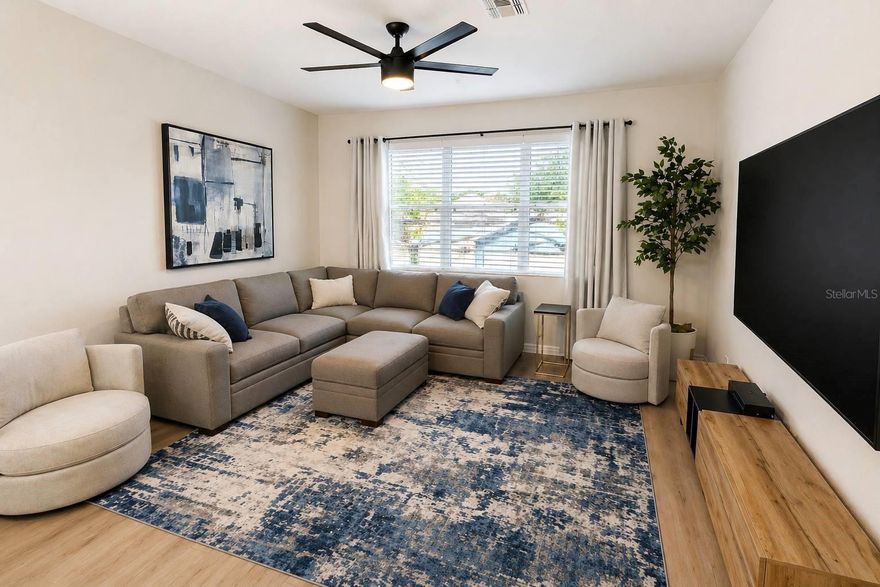 DOWNTOWN ST. PETE RADIANT RETREAT | FURNISHED 4-BEDROOM TOWNHOME | 30-DAY MINIMUM | RARE GARAGE + PRIVATE FENCED YARD

Welcome to the Downtown St. Pete Radiant Retreat — a rare 4-bedroom, 2.5-bath furnished townhome in the heart of Downtown St. Petersburg, FL. With an attached private garage and a fully fenced private yard, this property offers a combination uncommon in the walkable downtown corridor, where most options are condos or hotels with no outdoor space and no dedicated parking.

LOCATION
Set just 2 blocks from Central Avenue and less than a mile from Vinoy Park, the Downtown St. Pete Radiant Retreat puts you steps from St. Pete's restaurants, coffee shops, breweries, galleries, and waterfront. Walk Score 90+ and Bike Score 98 — park once and explore the city on foot.

THE SPACE — 1,920 sq ft
• 1 King bedroom and 3 Queen bedrooms
• 2 full bathrooms plus 1 half bath
• Open-concept living area with seating for groups
• Fully equipped kitchen with dishwasher, refrigerator, oven, microwave, and freezer
• In-unit washer and dryer
• Hardwood flooring throughout
• Fast WiFi for streaming and remote work
• Central A/C and heat

OUTDOOR AND PARKING
• Fully fenced private yard — a rarity downtown
• Attached private garage
• Additional parking nearby
• Pets allowed with approval (cats and dogs OK)

LEASE DETAILS
• 30-day minimum stay; flexible month-to-month terms available
• Fully furnished and move-in ready
• Rent includes electricity, gas, internet, water, trash, and laundry
• Refundable security deposit required
• Pet deposit: $350 per pet with approval
• Tenant is responsible for applicable Florida and Pinellas County tourist taxes

The Downtown St. Pete Radiant Retreat is professionally managed with responsive, full-service support throughout the stay. Schedule a showing through your agent.
