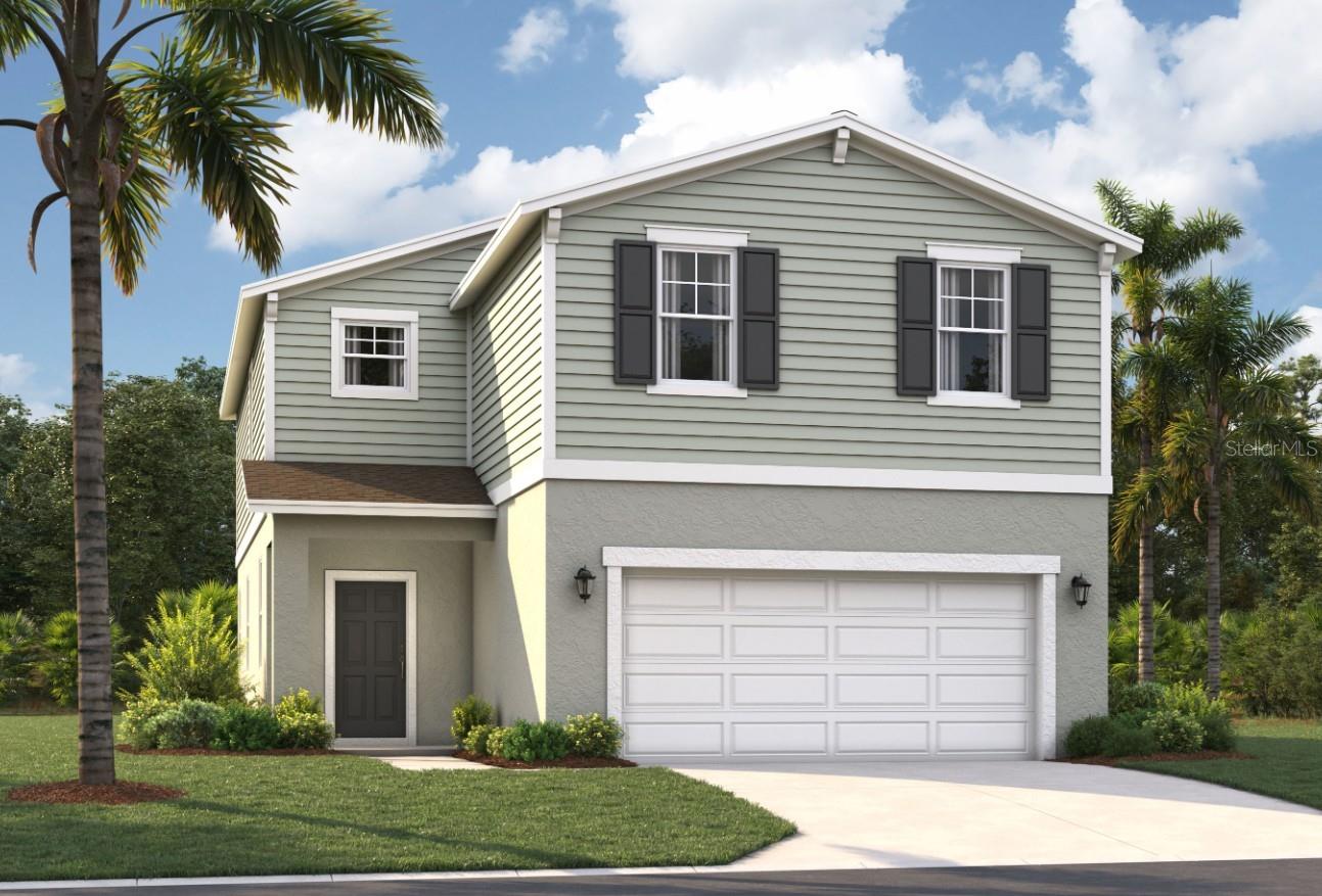 One or more photo(s) has been virtually staged. Under Construction. Immerse yourself in the unique charm of Watermark, where modern living meets natural beauty. Our homes are thoughtfully designed with functional layouts, designer details, and open floor plans to meet your diverse needs. The neighborhood's location is incredible. Nearby parks like Manatee Cove Park, Fay Lake Wilderness Park, and Cocoa Riverfront Park provide natural wonders. Watermark is conveniently close to major highways (I-95, FL 528, and US-1), providing easy access to Orlando International Airport, downtown Orlando, and Walt Disney World Resort. Stay closer to home with Watermark's pool and cabana to relax and enjoy the Florida sunshine. Plus, you'll be just 15 minutes from Port Canaveral and the Kennedy Space Center. And if that's not enough, the beach is less than 20 minutes away! Discover the perfect blend of modern and coastal living at Watermark.
The Jensen offers a stylish open floor plan with ample storage, perfect for all buyers. At the center of the home is a spacious living room with an adjacent dining area and a full kitchen with an oversized island and walk-in pantry. The main floor offers a covered deck off the living room for enjoying the Florida sunshine. Upstairs, the primary suite features a private bathroom with a walk-in shower and walk-in closet. Down the hall, you'll find three additional bedrooms that share a bathroom with dual sinks and a spacious loft—the perfect space for entertaining or storage. The Jensen's impressive use of space makes this single-family home comfortable and efficient, with all the advantages of a Stanley Martin home.