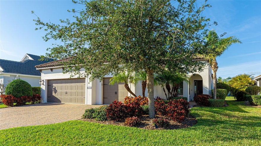 Enjoy incredible Double Lake Views, with Sunsets.  If you like Peace and Quiet, plus the securty of a gated community with only 50 homes on 53 acres, and only minutes drive to the Anna Maria Island Beaches this home is for you.  The Estuary Community was built by Neal Homes in 2018/2020 within Robinson Preserve where there are walking, running, biking trails, and kayak launch with trails so you can enjoy the water and nature. This home has it all a custom built heated saltwater pool with spa, comfy pool loungers.  View the lake through the upgraded 45' clear screen, that includes automatic bug spraying system, or get out of the sun into the 28'x13' lanai equipped with custom powered remote control Kevlar viewing Hurricane Screens, a nice gas grill hooked to natural gas for all your cookouts.  Inside you will find a very open floor plan with 18x18 tile.  The gourmet kitchen has 42" Tall cabinets expresso all wood cabinets, stainless appliances, a oversized island with quarts counters, GE monogram range hood, gas cook top, Home is sold turnkey furnished with many pieces and lights from Restoration Hardware. If you need an office or extra space there is a bonus room off the living room.  Coffered ceiling, double walk-in closets, and a large ensuite.  Call to book appt today.