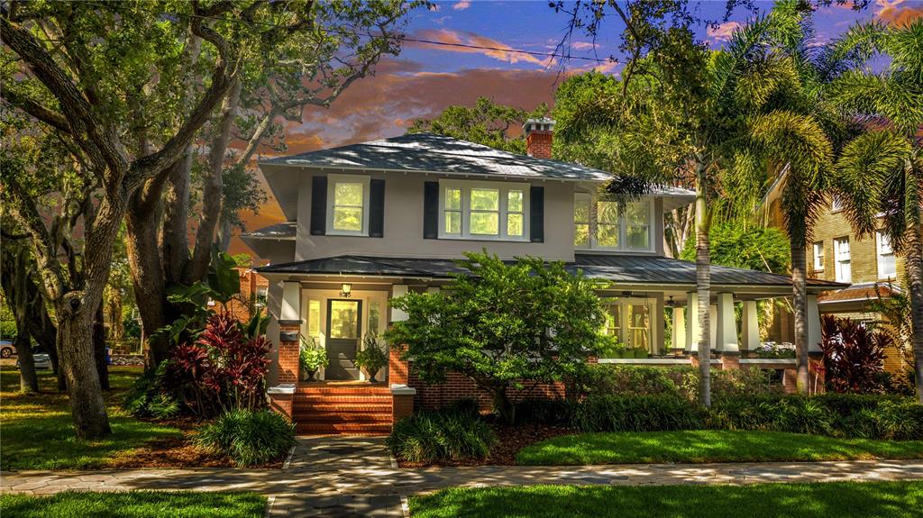 Once you see it, you'll fall in love – come see why this property is one of the most sought-after in town. A true testament of a Historic Old Northeast home that could fill the pages of Architectural Digest. The charm starts well before even entering the home. With a wrap around, covered porch you can take in the relaxing views of the water across the park and calmness off the tree lined street. Upon entering you come into the stylish living room with formal dining room. Dividing the rooms sits a gas fireplace with a quaint conversation room on the other side. The kitchen is designed with function and style with luxurious streamlined fixtures, cabinetry and appliances. On the main floor you will also find a bonus room with a half bath and storage closet. Whether it be used as an additional bedroom, home office or playroom, the opportunities for this space are endless. Upstairs, the expansive master bedroom offers a chic and modern feel with two oversized closets, gorgeous master bath with walk in shower and soaking tub and water views. Additionally on the second level is the laundry room and the two guest bedrooms both with ensuite, generous in size and closet space. Enjoy the outdoors under the custom built gazebo with fireplace, smoker and grill surrounded by lush mature landscaping. Accessible via the alley is a newly built, climate-controlled two-stall garage with epoxy floor and ample storage. Sitting above the garage with its own entrance is a 600 square foot studio with full bath and kitchen, This is a dream work from home space, in-law/college apt or offers income potential. The attention to detail and quality of the home simply cannot be described it must be seen. The location is second to none, sitting between N Shore and Beach Drive you are steps away from the fabulous waterfront Flora Wylie Park and minutes to vibrant downtown. It is a special property that doesn't come along often. Call today to schedule your private showing.