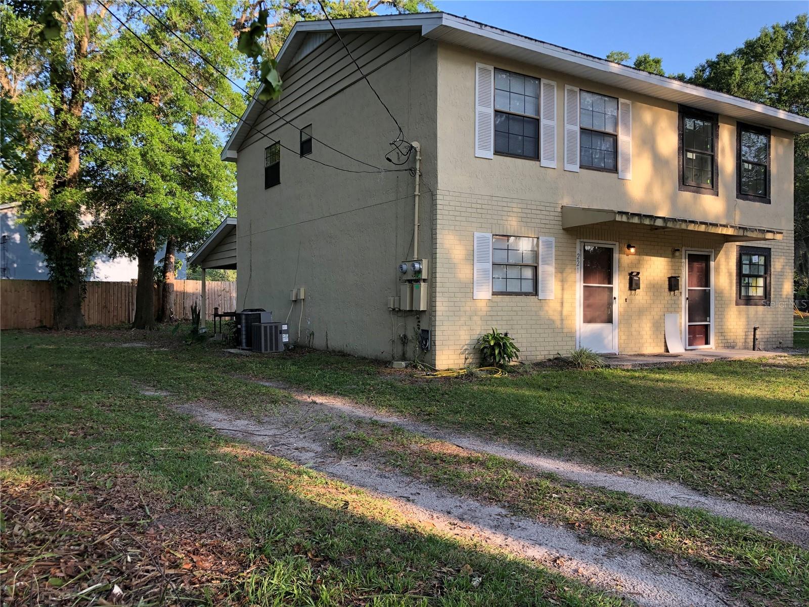 Great Casselberry location. Ceramic tile downstairs, new carpet upstairs. Kitchen, living / dining room with half bathroom downstairs and two bedrooms with full bathroom upstairs. Covered patio with laundry room outside living room.