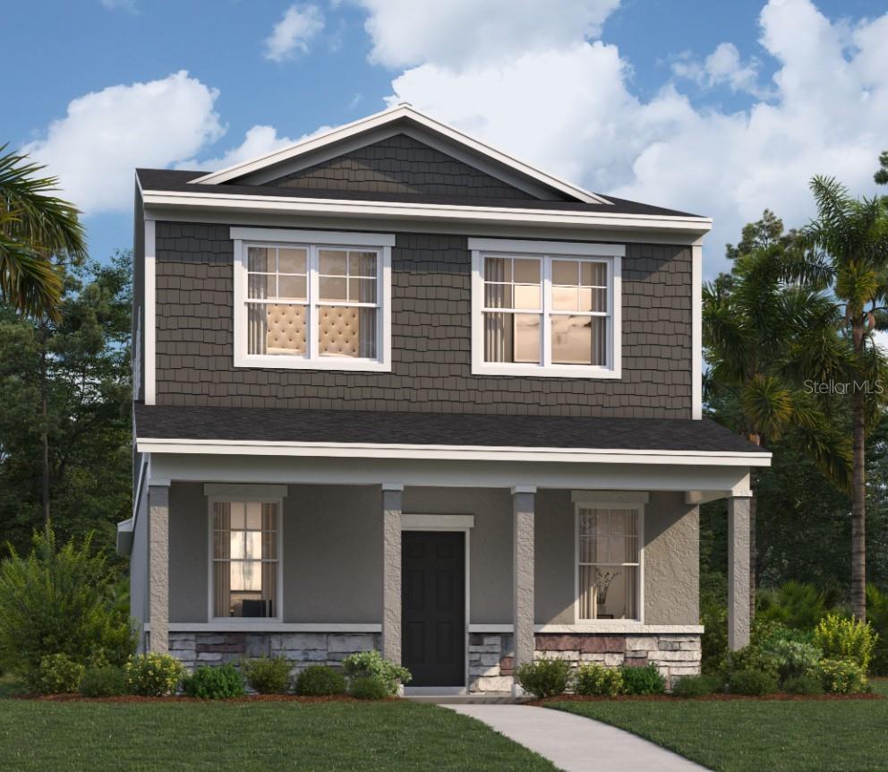 One or more photo(s) has been virtually staged. Under Construction. Stanley Martin builds new construction homes in the Brack Ranch community in St. Cloud, Florida. This neighborhood is ideally located: halfway between downtown Orlando and the beaches of Florida's east coast. You'll have the best of both worlds: the excitement of the city and the tranquility of the coast right at your fingertips. Downtown Orlando and its famous theme parks are just 25 miles away, and I-95 is only 35 miles away, making for an easy commute. With easy access to SR-417, SR-528, US-192, and Florida's Turnpike, your commute will be a breeze. Plus, with Orlando International Airport just a 15-minute drive away, travel is a breeze. It's not just about the surroundings: Brack Ranch is packed with amenities designed to enhance your lifestyle. Take a dip in the pool, relax in our clubhouse, or explore the many hiking trails.
Stanley Martin presents the Newcomb, a new two-story single-family home design with a smart open-concept layout, a two-car rear garage, and energy-efficient features ideal for both entertaining and relaxing. On the first floor, enjoy a spacious kitchen with a walk-in pantry for extra storage, a dining area, a living room, and a powder room, plus a covered lanai. Upstairs, explore a primary suite with a walk-in closet, a bathroom with a double vanity, and a conveniently located laundry room to avoid carrying laundry. Enjoy a flex room with endless storage and entertaining opportunities, along with two additional bedrooms upstairs for family or guests. The Newcomb strikes a harmonious balance between low-maintenance living and the spaciousness of a single-family home.