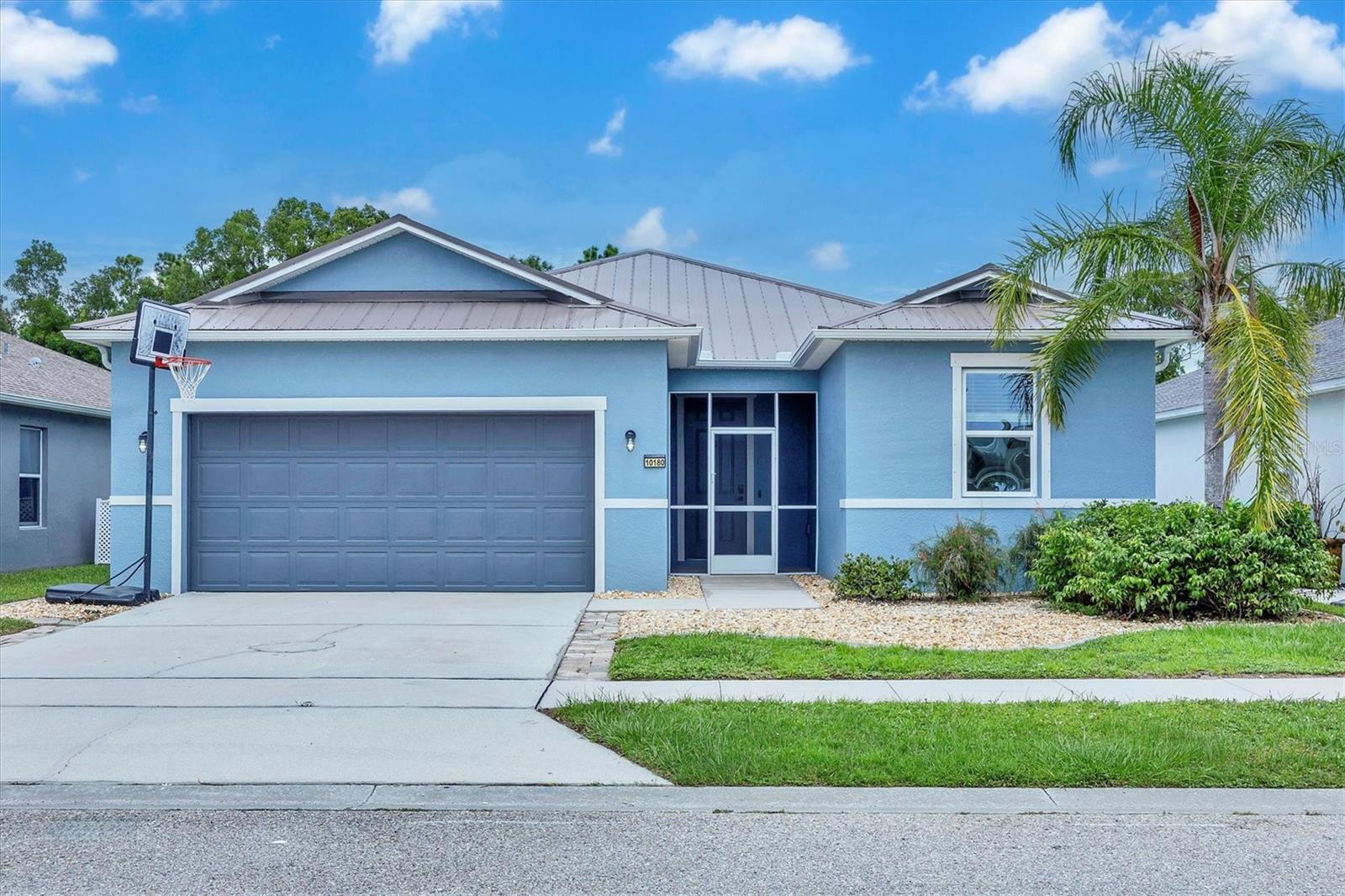 Welcome to your Florida dream home! AMAZING VALUE and PRICED TO SELL! **Highlights include low HOA dues, NO CDD, X Flood Zone with 2023 METAL ROOF, 2025 HVAC, 2025 new stainless steel APPLIANCES and HURRICANE SHUTTERS!** Tucked away on a peaceful cul-de-sac in the highly desirable Creekside community of Punta Gorda, this CHARMING 3-bedroom, 2-bath home WITH SPACIOUS DEN/OFFICE (or optional 4th bedroom) offers the perfect combination of comfort, privacy, and everyday convenience. From the moment you step through the grand entry foyer, you'll notice the thoughtful layout designed for relaxed living and effortless entertaining. The open-concept living and dining areas are spacious, filled with NATURAL LIGHT and enhanced by soaring high ceilings! The open kitchen is a true centerpiece featuring a large cooking island with breakfast bar seating, all NEW 2025 Stainless Steel APPLIANCES, and a generous closet pantry. Whether you're preparing weeknight meals or hosting a gathering, this kitchen makes it easy to cook and connect! Just off the kitchen and main living area, sliding glass doors lead to your covered and fully screened lanai where you can enjoy your morning coffee or evening breezes while overlooking your private backyard. Back inside, the versatile BONUS ROOM offers endless possibilities -- use it as a home office, media space, den or easily convert it into a 4th Bedroom for family or guests! The primary suite boasts a spacious layout with large windows, a walk-in closet and an ensuite bathroom with dual sinks! The two additional guest bedrooms are spacious with built-in closets! They share a well-appointed full bathroom -- ideal for both privacy and functionality. Every room has high ceiling and is equipped with ceiling fan/light combinations operated by remote controls! In addition, the interior laundry room offers added convenience with direct access to the large two-car garage. **UPGRADES include 2023 METAL ROOF, a brand-new 2025 HVAC SYSTEM and all-new 2025 KITCHEN APPLIANCES. Explore the historic waterfront charm of downtown Punta Gorda -- enjoy local dining, boutique shopping, or take advantage of nearby outdoor activities including world-class fishing, boating, and the natural beauty of the Peace River, Charlotte Harbor and the Gulf of Mexico. With Fishermen’s Village, weekend farmers markets, scenic walking and biking trails, and cultural venues all nearby, this home is ideal for those seeking a relaxing lifestyle with all the amenities of vibrant coastal living. With updated systems, versatile layout and unbeatable location, this is more than a home -- it's your next chapter! Come see it for yourself—this one won’t last long!