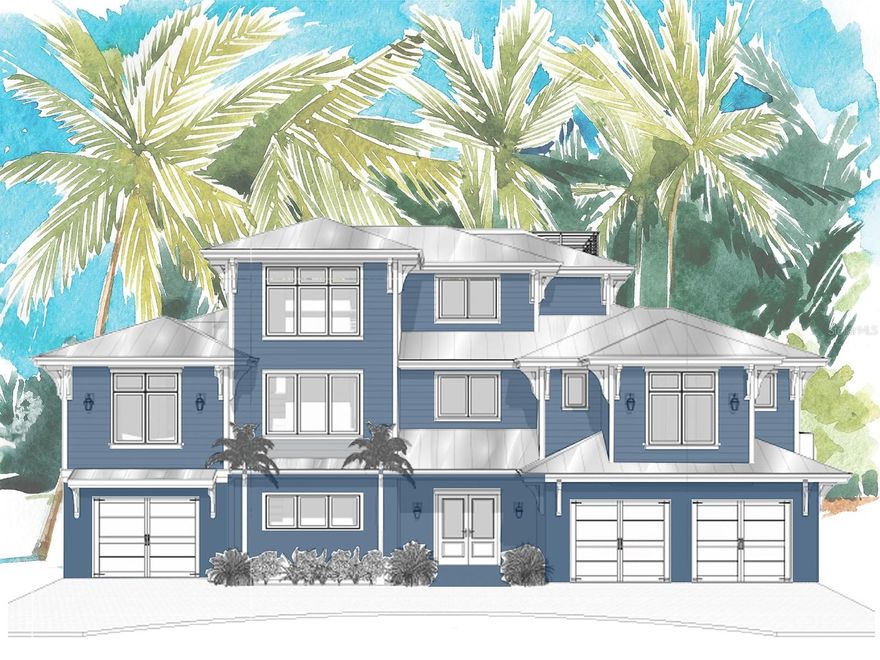 Experience exceptional waterfront living in this brand new canal front residence offering 5 bedrooms, 5½ baths, plus a den. Thoughtfully designed with custom wood trim, rich wood flooring, and elegant stone countertops throughout, this home blends refined craftsmanship with modern luxury.Enjoy 100 feet of canal frontage with direct canal access, perfect for boating and water enthusiasts. A private elevator services all levels. There is also a breathtaking rooftop deck with panoramic water and sunset views—ideal for entertaining or unwinding.The outdoor living spaces rival a private resort, featuring custom tropical landscaping, a designer pool and spa, and seamless indoor-outdoor flow. A spacious 5-car garage offers abundant room for vehicles, storage, and recreational gear.