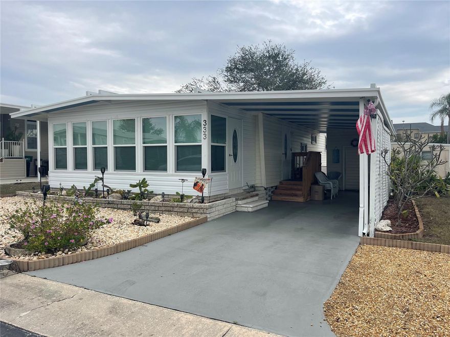 This fully furnished 2-bedroom, 2-bathroom mobile home with a carport is available for the season in the community of Sun Valley Mobile Park.
Key features include:
- Fully furnished—just bring your clothes.
- All utilities are included.
- Stainless steel appliances, including a washer and dryer.
- Luxury vinyl flooring throughout and an open floor plan.
- A sunroom off the living room.
- King-size bed in the master bedroom and a queen in the second bedroom.
- Outside seating with a gas grill.
- An outside monitoring security system is included.
COMMUNITY AMMENITIES INCLUDE POOL, BASKETBALL,SHUFFLE BOARD,PICKLEBALL,AND POOL TABLES.