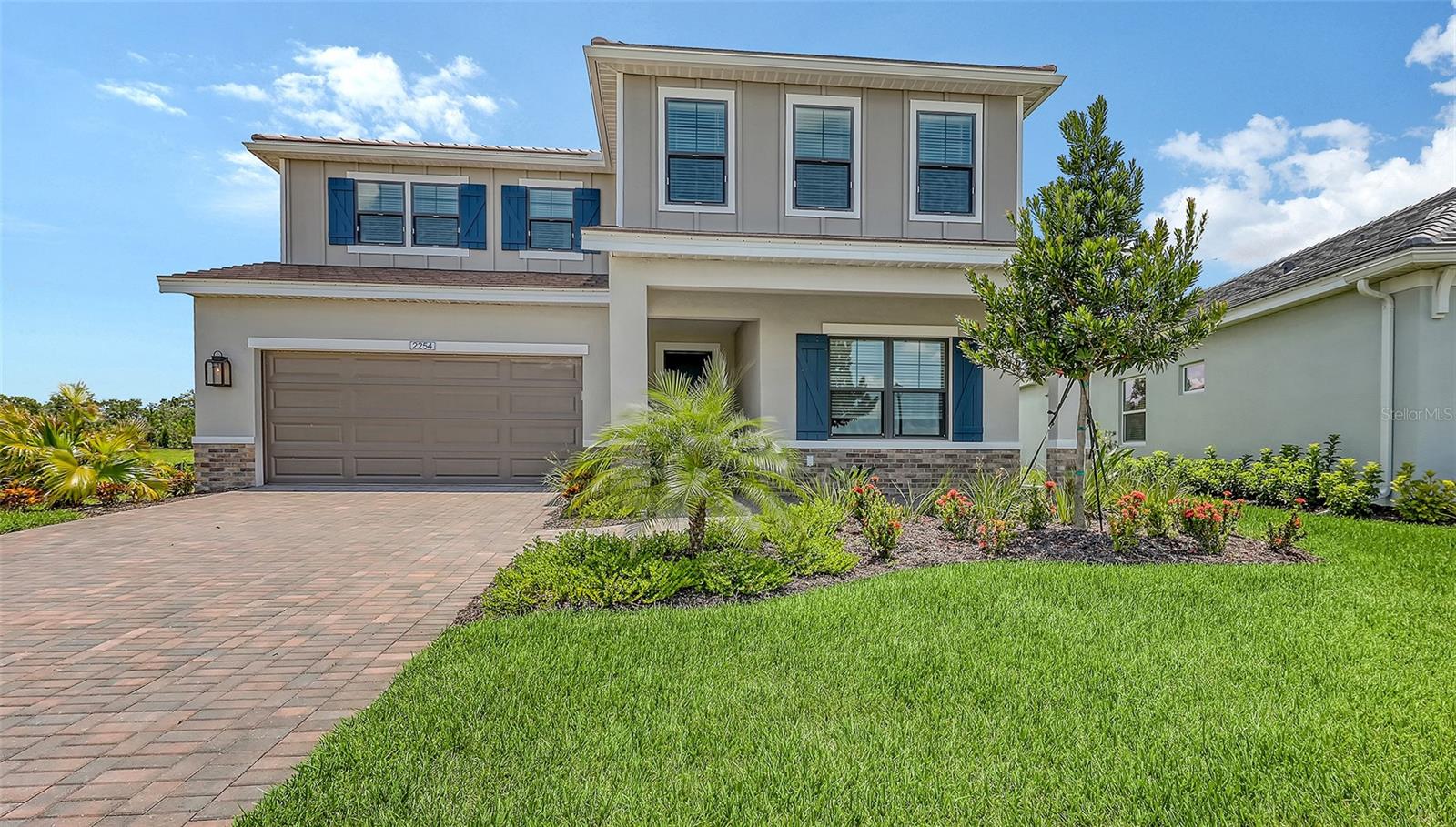 Covering 3,536 sq. ft., the 2-story, 4 bedroom, 4 bath Artistry design adds innovative features enhancing the comforts of a modern home. The first floor offers spacious kitchen and dining room areas featuring a large island and walk-in pantry, perfect for creating and enjoying new recipes with the family. You can unwind after meals in the great room area with a lanai view. A secondary bedroom is included with a conversion into a guest suite.