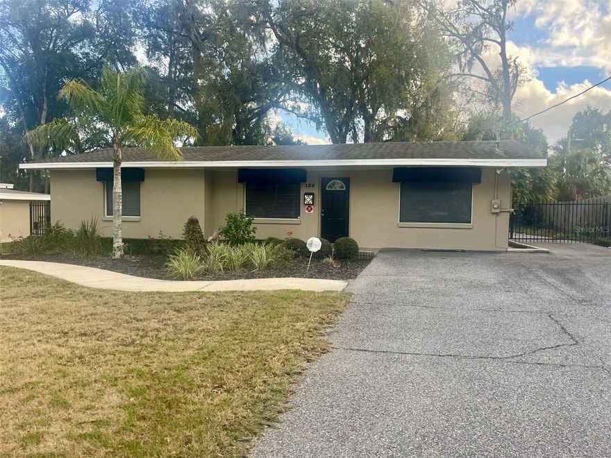 This 1,050 Sq. Ft. freestanding office building is located just off Park Ave and across the from Kitland Park in Apopka with easy access to all major highways. The building is currently set up with 2 offices, 1 Large conference room, 1 lobby/Reception area, kitchen, bathroom and storage closet. The Building and property approx. 1/3 acre is gated, well maintained, has a covered patio and  large wooded lot in the rear for extra parking. Owner maintains the lawn and pest control.
