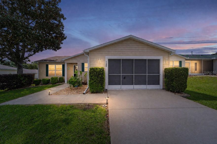 Welcome to this TURNKEY 3-bedroom, 2-bath CORPUS CHRISTI model located in the highly desirable VILLAGE OF WOODBURY, offering the rare advantage of NO BOND. This well-maintained home features ROCK LANDSCAPING for low-maintenance curb appeal and a GARAGE SCREEN, perfect for enjoying Florida’s breezes.
Inside, the main living areas showcase ENGINEERED HARDWOOD FLOORING, while the bedrooms are comfortably carpeted. The kitchen includes TILE BACKSPLASH, STAINLESS STEEL APPLIANCES, BRAND NEW refrigerator, a GAS STOVE, and a SOLAR TUBE that fills the space with natural light.
The spacious master suite includes a WALK-IN CLOSET, and the master bath offers a WALK-IN SHOWER for convenience and ease.
The guest bathroom & 2 bedrooms are on the opposite side making it great when having guest. 
Outdoor living is a standout feature, with a SCREENED LANAI that opens to an EXPANDED BIRDCAGE, creating the ideal space for relaxing or entertaining. Other features include ROOF (2018), HVAC (2013), and BRAND NEW Dryer.
This home is ideally located near Nancy Lopez Legacy Country Club and its Championship Golf Course, as well as Mulberry Grove Recreation Center, Springdale Fitness and Walking Trail, Mulberry Dog Park, and a nearby neighborhood pool and recreation center, offering a wide range of amenities just minutes away.
This is a MOVE-IN READY opportunity in one of The Villages’ most convenient locations. Golf cart available separately!