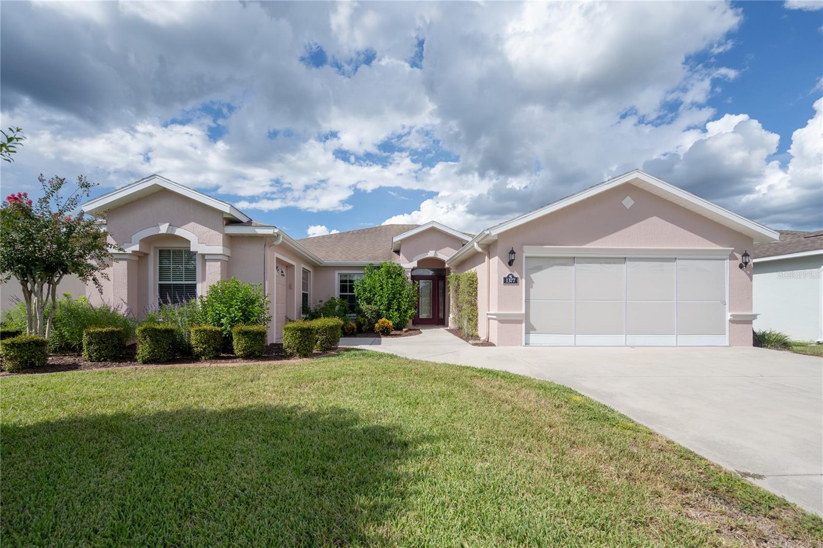 One or more photo(s) has been virtually staged. SUMMERGLEN GOLF COURSE COMMUNITY-LOT 968 Located just a few miles west of 1-75 off HWY 484. 2393 sq. ft. 3 Bedrooms + office/ Flex space/2 Baths / Built 2012. This home sits on a premium lot in a 55+ gated community with no rear neighbors! SPACIOUS LAYOUT: Modified Bal Harbour Floor plan with eat-in kitchen, large living areas, and oversized covered/screened lanai. KITCHEN FEATURES: Corian counters, walk-in pantry, gas range, counter seating and dining space. MASTER SUITE: Oversized with walk-in closet, en suite bath, duel sinks, large linen closet, seated vanity, and walk-in shower with built in seat. UPGRADES: New carpet in all bedrooms, Full interior freshly painted, 2024 Bryant 4 Ton HVAC, 2018 Generac Generator (22kw w/200 AMP transfer switch). GARAGE: 2 Car garage and separate golf cart garage (11.4x9.7) can be used for extra storage as well. COMMUNITY PERKS: Clubhouse, lounge, pool, spa, pickleball, tennis, softball, 18 holes of golf, RV parking, dog parks, Brand new resataurant, events and activities. EXTRAS: HOA covers lawn care, garbage, recycling, and Spectrum Bronze TV/Internet. You also receive a $30. food and beverage credit each month at the new restaurant, TAVERN AT THE GLEN. A brand new Publix is scheduled to be built within a few miles. You are within miles of shopping, dining and entertainment. Close to I-75 for easy commute.