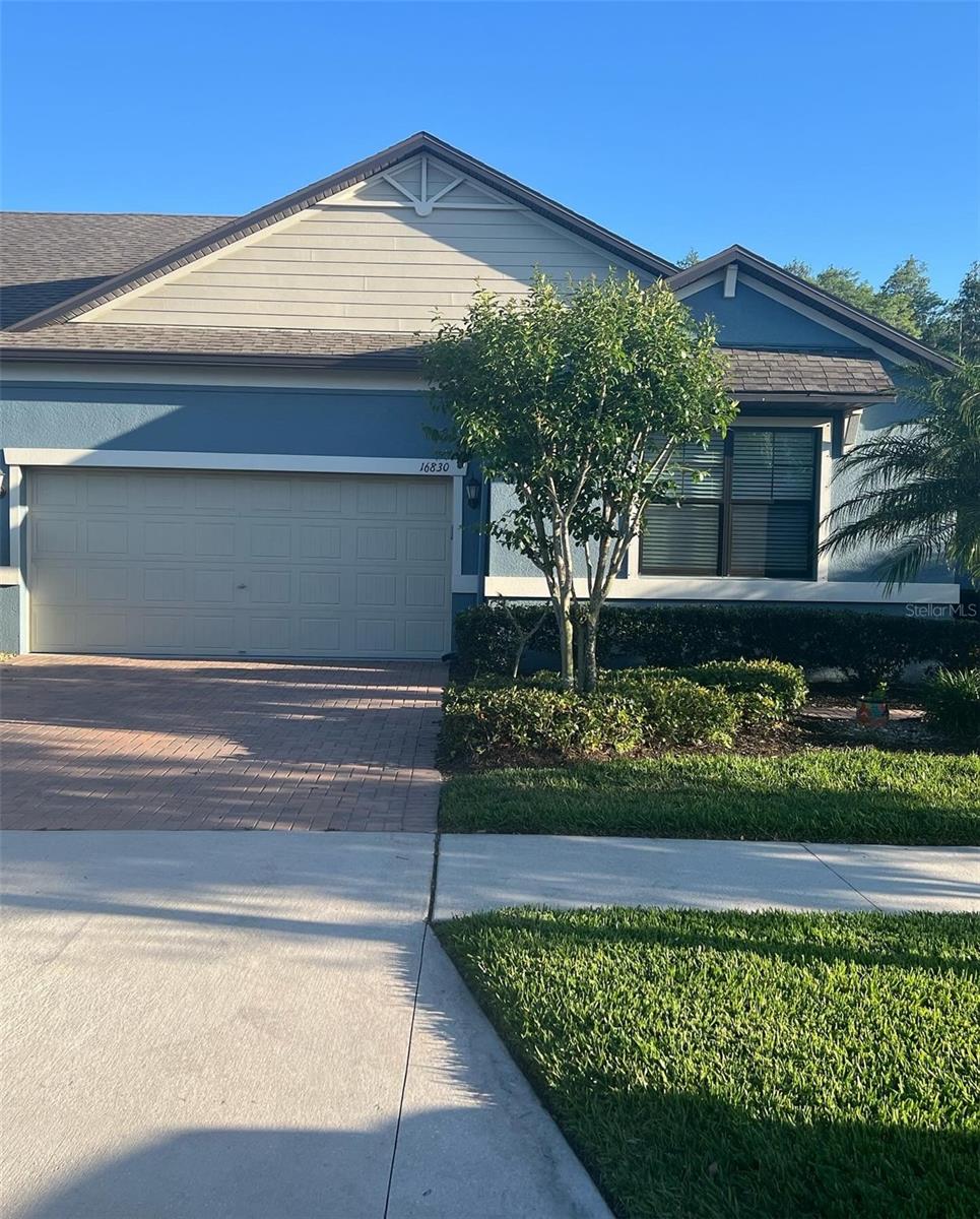 SELLER WILL CONTRIBUTE $5,000 TOWARDS BUYER’S CLOSING COSTS. Don’t miss this opportunity to live in this newer gorgeous one-story Bexley villa with a serene wooded view. No back yard neighbors here. Scale down maintenance without sacrificing space. Enjoy a two-car garage plus a screened lanai. The 2200 sf floor plan is wide open and features 5 walk-in closets including the pantry! There are 2 master suites, split, for maximum privacy, plus an office with a closet. Two baths have double vanities, plus there is a powder room for guests. The island kitchen has amazing counter space—all granite, cabinets galore, and stainless appliances. Newer washer and dryer are included in the oversized laundry room. More storage and counter space are in the butler’s pantry. Home is upgraded with luxury laminate and tile flooring throughout, “smart home” technology, a tankless water heater, double paned windows, and hurricane shutters! Bexley is conveniently located just off the Suncoast/Veteran’s Expressway & SR 54 with everything nearby. Enjoy the Bexley community pools, playgrounds, dog parks, walking & bike trails, clubhouse with café and fitness center. Schedule your tour before this well priced beauty with low fees is gone.