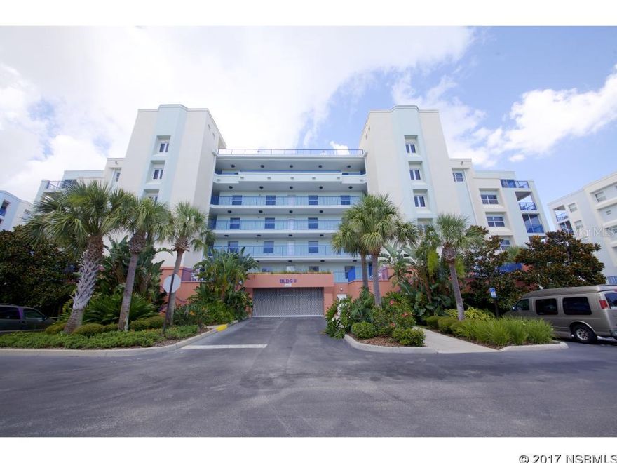 Just across the street from the Atlantic Ocean beach, great floor plan, split bedroom plan, large kitchen open to the living area, laundry in the unit, gracious foyer area, walk-in closets, and tiled throughout.  Master suite with sliders take you to the very large patio.  Double sinks in the master bath, with separate shower and tub area.  Buy it for a vacation home or live in it year round.  Ocean Walk has 2 pools, gym, media room, tennis, basketball, and much more. ;LocationDescription: Condo ;Water: City