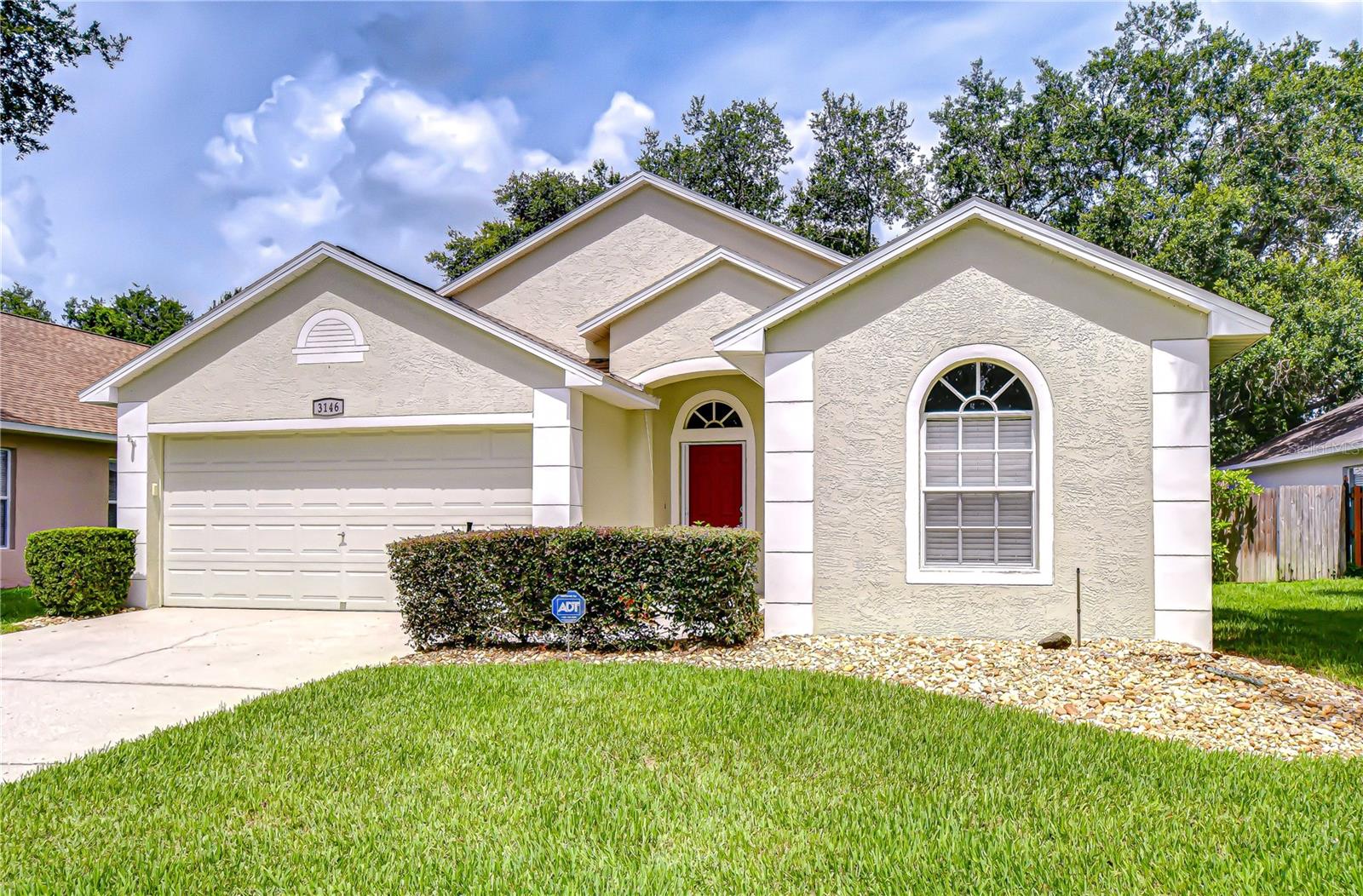 Welcome to your own private paradise in the heart of Twin Lakes! This beautifully maintained 3-bedroom, 2-bath, 2-car garage pool home offers the perfect blend of comfort, style, and peace of mind—with recent updates that make it move-in ready and worry-free. Step inside to find a bright, open floor plan with sleek tile flooring throughout the main living areas and master suite. The layout is ideal for everyday living and entertaining, with spacious rooms, a flowing design, and a split-bedroom setup for added privacy. The heart of the home is the sunny kitchen, thoughtfully designed with stainless appliances, solid surface countertops, a walk-in pantry, and a charming bay window nook—perfect for a small desk or morning coffee spot. From both the kitchen and great room, enjoy tranquil views of your screened-in lanai and sparkling pool, surrounded by lush landscaping that creates a true backyard retreat. The primary suite is spacious and inviting, featuring a bay window overlooking the pool, two walk-in closets, and a spa-inspired ensuite bath with double sinks, a soaking tub, and a walk-in shower. Two additional bedrooms share a well-appointed full bath and offer plenty of space for family, guests, or a home office. This home has been thoughtfully updated with a new roof (2018), AC system (2022), electric panel (2022), vinyl fencing (2021), and a brand-new pool pump & fresh interior paint (2025)—giving you modern reliability and long-term value. Located in the highly desirable Twin Lakes community, you'll enjoy fantastic amenities including a park, playground, community pool, tennis courts, and basketball courts. With top-rated schools nearby and a welcoming neighborhood atmosphere, this home truly has it all. Copy and paste this link to tour the home virtually: my.matterport.com/show/?m=k1RzZtR6Y4D&mls=1