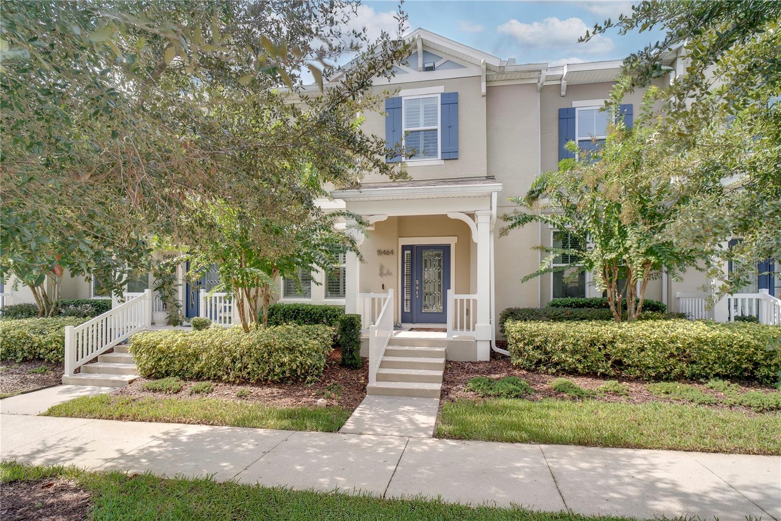 One or more photo(s) has been virtually staged. Welcome to your dream townhome in the heart of Summerlake! Inside, you'll find waterproof vinyl flooring throughout, complemented by plantation shutters on every window for an elegant, upgraded touch. The open-concept kitchen boasts bright white shaker cabinets, sleek quartz countertops, and plenty of storage - perfect for cooking and entertaining. Upstairs, the thoughtfully designed split floor plan provides privacy for the three bedrooms. The spacious primary suite is located to the right of the stairs and features a large walk-in closet, linen closet, and en-suite bathroom with dual sinks and a walk-in shower. The upstairs laundry room adds convenience, making chores easy and efficient. Located near Horizon West's top shopping, dining, and entertainment, this charming home offers the perfect blend of comfort, style, and convenience. Imagine ending your day watching the Magic Kingdom fireworks from the lake at the end of your street - a truly magical bonus! This home is perfect for anyone looking to enjoy the Horizon West lifestyle with proximity to highly rated schools, beautiful parks, and easy access to Disney.