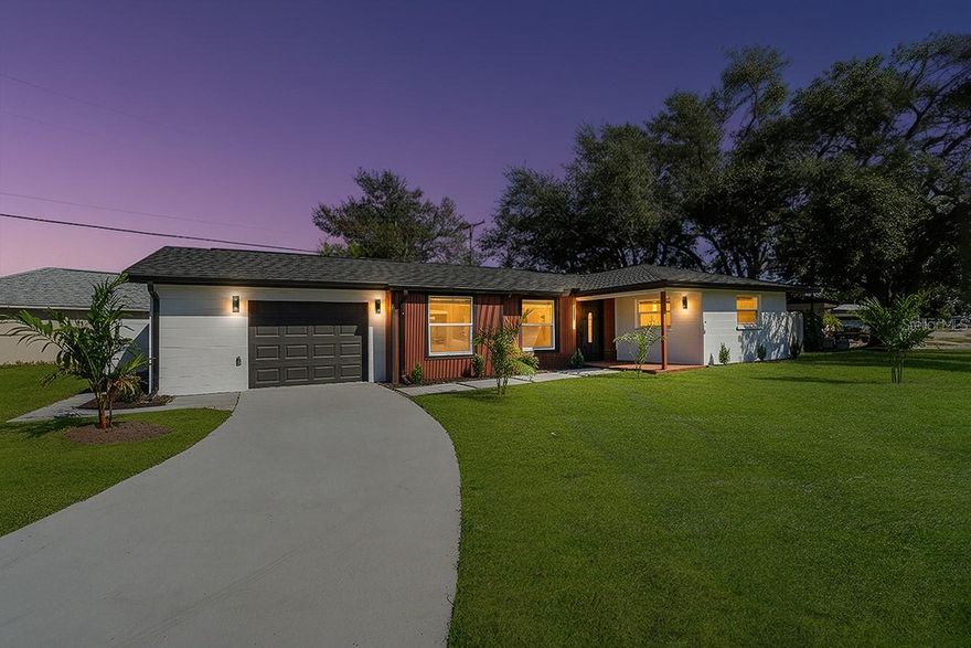 One or more photo(s) has been virtually staged. Welcome to this stunning corner home located in the vibrant heart of Venice, just a stone's throw away from the beach, hospitals, shopping plazas, and a diverse selection of restaurants. This property offers a super convenient location, making it easy to access all the amenities you need.

This beautifully renovated residence features a brand-new roof, new flooring, stylish kitchen cabinets, and top-of-the-line appliances. The bathrooms have been thoughtfully modernized to include contemporary finishes, walk-in showers, and sleek glass shower doors. New windows throughout the home further enhance its appeal.

Natural light floods the home through bay windows in the main living area, dining room, and primary bedroom, creating a bright and cheerful ambiance throughout. The family room boasts a vaulted ceiling that enhances the spaciousness, complemented by a modern fireplace that stretches from floor to ceiling, providing both warmth and elegance.

The U-shaped kitchen is a chef’s delight, offering plenty of cabinetry for additional storage, modern quartz countertops, and a chic backsplash, all paired with stainless steel appliances.

For your convenience, the laundry area is located in the garage, featuring a new washer and dryer. 
The property includes a one-car garage and an extra-long driveway, providing ample parking. 
Situated on a corner lot, the home features a fully fenced backyard, perfect for outdoor relaxation and entertaining.

Don’t miss your chance to see this beautifully renovated property—schedule a private showing today!