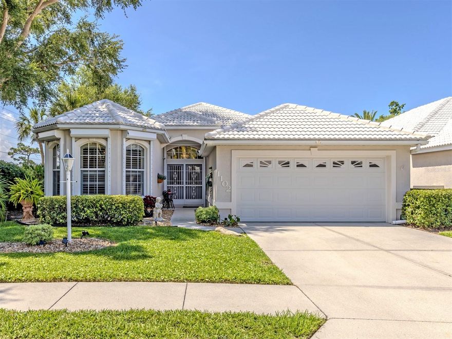 Location, condition, and value — this property has it all!
Enter this beautiful 3 bedroom, 2 bath home through elegant double doors into a spacious open floor plan featuring high ceilings, rows of windows and a  luxury laminate floor that seems to go on and on. The formal dining room to the right flows seamlessly into the heart of the home: a beautifully updated kitchen complete with granite countertops, a breakfast bar, new stainless steel appliances, and abundant cabinetry.
A bright breakfast nook overlooks the beautiful large private paver patio; an inviting outdoor retreat perfect for morning coffee, outdoor dining, entertaining, or simply relaxing in beautiful flower surroundings. Pride of ownership is evident throughout this meticulously maintained home.
The thoughtfully designed guest suite offers two versatile rooms, one currently used as an office, along with a full bathroom, providing comfort and privacy for family or visitors. The oversized primary suite features abundant natural light, two walk-in closets, and a spacious ensuite bath with great light. Primary bedroom has sliding doors leading to a sunroom with lots of light and lovely views of the garden.
Located within the intimate, maintenance-free community of Lakeside Woods, comprised of only 25 homes, residents enjoy a peaceful setting just steps from the Pinebrook Fit Trail, parks, shopping, and dining. Ownership also includes access to the Pinebrook Master Association amenities, including a large heated pool, clubhouse, tennis and pickleball courts, kayak/canoe launch, and a fishing dock surrounded by lush Florida nature.
Ideally situated just minutes from Venice Island historic downtown, stunning Gulf Coast turquoise waters and spectacular sunsets, this exceptional property offers the very best of Florida living. Come and see and begin the life you so deserve.