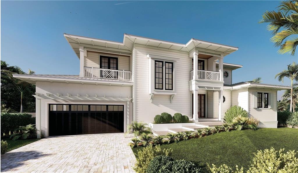 Under Construction. Central downtown location with a boat dock on protected water just off the ICW. The home is 4 or 5 Bedrooms 4.5 Baths all built to the latest codes with hurricane impact glass, high end finishes and appliances. Travertine flooring throughout the first floor and wood throughout the second floor. First floor master and open kitchen great room second floor has 3 Beds/3 Baths and lounge area. You will enjoy a spacious pool/spa deck with summer kitchen and fire pit just off the first floor living area providing seamless indoor/outdoor living and entertaining space. Sunset views across the bayou, Sunrise views from your front balconies and in town location walking distance to restaurants and shops makes this home ideal.