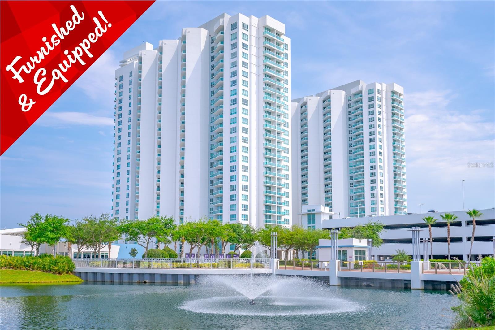 STUNNING LUXURY RIVERFRONT CONDOMINIUM HOME WITH EXTENSIVE UPGRADES, METICULOUSLY DESIGNED AND DECORATED. INSIDE MORE THAN 2200 SQUARE FEET OF LIVING SPACE HOLDS 3 BEDROOMS AND 3 BATHS, ALONG WITH THOUGHTFUL ENHANCEMENTS AND IMPROVEMENTS COME TOGETHER FOR AN EXTRAORDINARY HOME. OFFERED FULLY FURNISHED AND EQUIPPED FOR THE CONVENIENCE OF THE BUYER, THIS HOME IS BEAUTIFUL, STYLISH AND FUNCTIONAL. THE INVITING, OPEN FLOOR-PLAN FEATURES AN EXPANSIVE LIVING AREA SURROUNDED BY FLOOR TO CEILING WATER VIEWS. THE PRISTINE TILE FLOORING FLOWS SEAMLESSLY THROUGH THE DECORATOR FURNISHED SPACE. THE CHEF-INSPIRED KITCHEN IS ANCHORED BY A SLEEK ISLAND WITH QUARTZ COUNTERS, ITALIAN CABINETRY, PREMIUM SS APPLIANCES DESIGNED FOR CULINARY ENTHUSIASTS. THE WATERFRONT DINING AREA & GREAT ROOM BENEFIT FROM THE PANORAMIC RIVER VIEWS THROUGH TRIPLE WALLS OF GLASS THAT ACCESS THE RESORT-STYLE BALCONY WITH GLASS RAILINGS.
THE ULTIMATE DESIGN ELEMENTS CARRY THROUGH TO THE BEDROOMS INCLUDING THE PRIMARY SUITE WHICH IS A RETREAT UNTO ITSELF. THE SPA-INSPIRED ENSUITE BATH FEATURES A FRAMELESS GLASS SHOWER, A RELAXING JACUZZI TUB, AN EXTRA SPACIOUS VANITY WITH MARBLE TOP AND A WALK-IN CLOSET THAT IS EQUIPPED WITH BUILT-IN FEATURES TO ENHANCE STORAGE AND ORGANIZATION. EACH ADDITIONAL BEDROOM OFFERS GENEROUS SPACE AND LIGHT WITH BUILT-IN CLOSET SYSTEMS AND THEIR OWN FULL BATH.
THIS MOVE-IN READY HOME IS TURN-KEY AND A MUST-SEE TO APPRECIATE THE QUALITY OF FURNISHINGS.
EVEN THE LAUNDRY ROOM HAS A CUSTOM DESIGN WITH SIDE BY SIDE, COMMERCIAL GRADE WASHER AND DRYER.
MARINA GRANDE IS AN AWARD WINNING COMMUNITY LOCATED WITHIN PRIVACY GATES ON 18 ACRES OF WATERFRONT ENCOMPASSING 2 RIVERFRONT SWIMMING POOLS CONNECTED BY A RIVERWALK, 2 GAME ROOMS, A ONE-OF-A-KIND FITNESS CENTER INCLUDING STEAM SAUNAS, A MOVIE THEATRE, AND 5 STAR BANQUET FACILITIES IN A CONVENIENT, CENTRAL LOCATION.
THIS CORNER CONDOMINIUM HOME HAS THE VERY BEST VIEWS OF THE RIVER, THE OCEAN AND THE DAYTONA SKYLINE. START LIVING THE VACATION LIFESTYLE EVERYDAY FROM THIS TOP-NOTCH, PRIME RIVERFRONT CONDO FURNISHED WITH FIRST-CLASS APPOINTMENTS. THIS IS A VALUE LIKE NO OTHER!
Sqaure footage received from tax rolls. All information intended to be accurate but cannot be guaranteed.