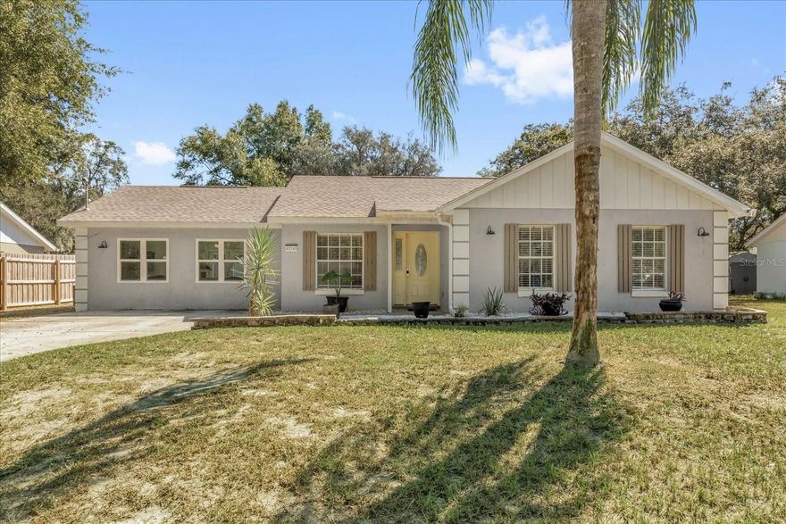 Move-in Ready! Upgrades & Updates Throughout!

Welcome to this beautifully remodeled 3-bedroom, 2-bathroom pool home in the quiet and established neighborhood of Carlton Village—just minutes from downtown Lady Lake. Perfectly designed for both family living and entertaining, this single-story home features an in-ground pool with a fully enclosed screened lanai and extended patio, creating your very own backyard oasis.

Inside, the home showcases a remodeled kitchen with custom cabinetry, new counters, stainless steel appliances, and ample storage. Updates continue throughout with remodeled bathrooms, new doors, fresh neutral paint, designer lighting, and a combination of tile and luxury vinyl plank flooring for low-maintenance living. A set of new sliding glass doors offers stunning views of the pool and backyard. The converted garage provides a large, versatile bonus space—ideal as a bedroom, family room, game room, or private retreat.

Additional highlights include a new roof (2022), ceiling fans, a transferable home warranty, and a fully fenced yard with beautiful landscaping. No HOA means added freedom, while the nearby park with lake and nature trail adds to the charm of the location.

This home offers the perfect blend of country living and cozy comfort, with easy access to HWY-441, local shops, and dining. Truly move-in ready, this pool home checks every box—don’t miss your chance to make it yours!