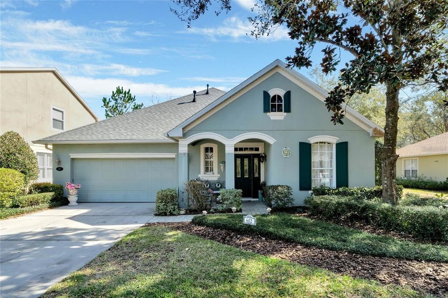 Rare Find! As homeowners know “Location” is one of the most important factors to consider when buying a home. This 4 Bedroom 2 bath Camellia floor plan overlooks “one of the most” desired pond & conservation views within the Victoria Gardens 55+ neighborhood. Homesite has a 25’ common area easement along right side in between homes providing additional space. Recent updates include New Roof 21’, natural gas water heater 23’, Bosch dishwasher 20’, microwave 20’ & refrigerator 15’. Layout offers a 11’ x 12’ formal dining room w/ several transom windows for additional natural light for those special occasions. The 16’ x 18’ Great Room is the heart of the home & has a view of the 21’ x 23’ screen enclosed lanai w/ Hot Tub & water/conservation area. Kitchen features Maple cabinets w/ crown molding, couple glass door inserts & a natural gas range. The spacious dinette area by the kitchen offers a bay window w/ bench seat overlooking the 25’ side easement. Master bedroom has plenty of wall space for furniture placement. Master bath offers a large glass enclosed walk-in shower & a linen closet. Ceiling fans w/ light kits are in all bedrooms, Great Room and covered patio. You will enjoy your morning coffee or late afternoon beverage on the 21'x 23' screened enclosed covered patio with a scenic conservation & pond view. Utility room features a laundry tub, washer and dryer. Victoria Garden residents have access to their own Private Clubhouse. Association fee includes: total lawn care, cable TV, high speed internet, reclaimed water irrigation and access to all community amenities. Community is within 1 mile of I-4 that offers great access to the east coast beaches, Orlando (40 minutes) and 3 International airports within 1 hour. ;Water: City