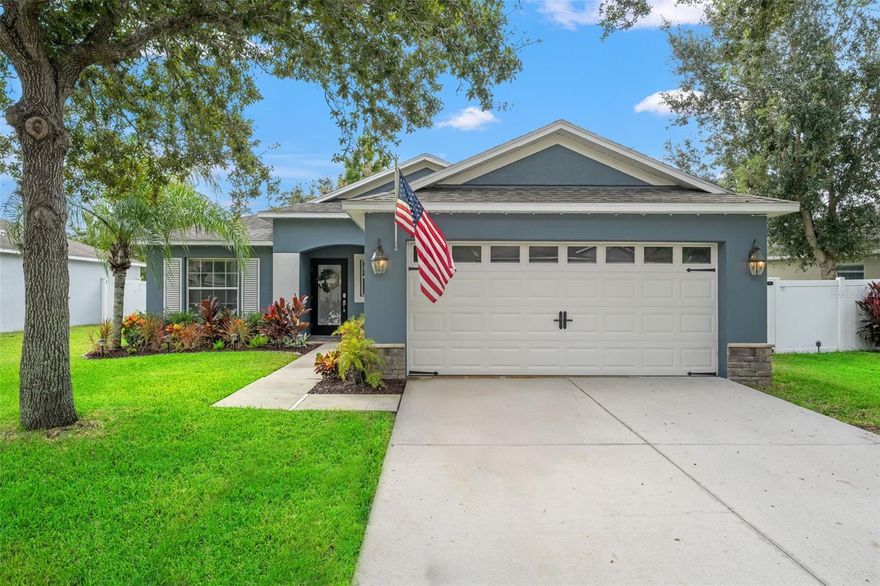 Why wait to build when you can have it all—now?

Located in the gated, golf cart–friendly community of The Verandahs, this upgraded 4-bedroom, 2-bath home delivers the ease, character, and move-in readiness today’s buyers want—without the wait or add-on costs of new construction.

Luxury vinyl plank flooring runs throughout (no carpet), paired with updated fixtures, lighting, and hardware for a clean, cohesive look. The open-concept layout connects the kitchen, dining, and living areas, anchored by a custom shiplap fireplace with built-ins that add warmth and function. The private primary suite offers pond views, an accent wall, dual-sink bath, and walk-in closet with custom organizers—separated from three additional bedrooms ideal for guests, work, or hobbies.

Step outside to a fully turfed, low-maintenance backyard with an extended paver patio overlooking the water—already designed for entertaining, relaxing, and everyday living.

While nearby new builds still need fencing, landscaping, or shade, this one is complete—inside and out. The Verandahs offers resort-style amenities including a pool, clubhouse, fitness center, and playground, with low HOA fees of just $55/month. Conveniently located near Publix, Hudson Beach, Weeki Wachee Springs, and the Suncoast Parkway for an easy Tampa commute.

Skip the construction zone—this home is in an established neighborhood, has a custom feel and is ready to enjoy. Ask about our exclusive preferred lender incentive that can make ownership even more affordable!