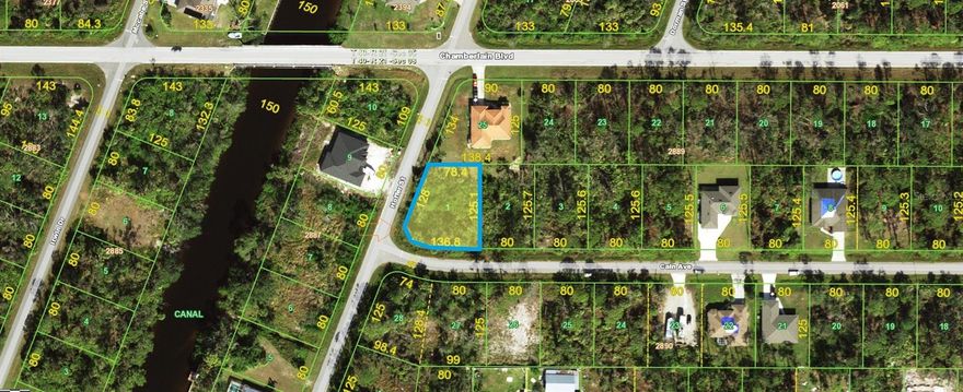 OVERSIZED CORNER LOT in prime location of Port Charlotte!!! Great opportunity to buy and build in the heart of fast growing area of Port Charlotte and very close to North Port and famous Warm Mineral springs. Excellent location on a nicely paved quiet neighborhood road. Conveniently located near shopping, dining, parks, beaches, and golf courses. Minutes to U.S 41 No Hoa, Deed Restrictions, or CDD fees here. Don't let this incredible property pass you by. Seize the moment to invest in this exceptional opportunity. Your dream home or investment project awaits!