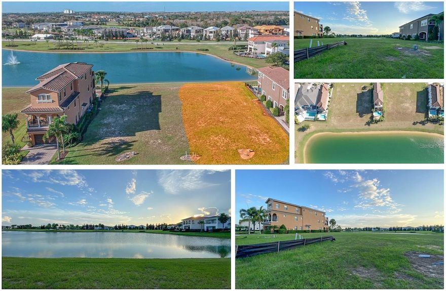 Limited Opportunity To Build Your Custom Vacation Home Where You Can Enjoy Breathtaking Sunsets And Panoramic Water Views From Your Masters Landing Estate Lot. This Rare Double Lot On Golden Bear Offers Stunning Waterfront Views And The Nicklaus Clubhouse In The Distance. With An Impressive Combined Frontage Of 86 Feet And A Depth Of 145 Feet, You Have Ample Space To Construct Your Dream Estate Vacation Home. The Community's Proximity To Major Theme Parks, Particularly Disney World Just Two Exits Away, Makes It A Prime Choice For Vacationers. Engage In The Challenge On Any Of The Three World-Class Championship Golf Courses Designed By Arnold Palmer, Tom Watson, And Jack Nicklaus Located On-Site. The Community Features Six On-Site Restaurants Ranging From Casual Dining At The Cove To Fine Dining At Forte. Additionally, There Are 12 Pools Within The Community, Including A Multimillion-Dollar Water Park With A Lazy River And Water Slide.