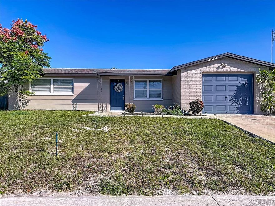 Turnkey Dream Home in Holiday – NO Flood Zone & NO HOA Fees!
Discover this exquisitely remodeled 3-bedroom, 1.5-bathroom sanctuary, set in a quiet and welcoming neighborhood—perfect for those seeking peace or adventure. This move-in-ready Florida gem blends modern comfort with thoughtful upgrades, including a brand-new roof and AC system, providing true peace of mind from day one.
Step inside to a sun-splashed, open-concept layout that’s ideal for relaxing or entertaining. Enjoy fresh paint throughout, ceramic and laminate flooring, plus plush new carpet in the third bedroom, creating an inviting atmosphere that instantly feels like home. The all-new kitchen shines with rich all-wood cabinetry, custom counters, a designer backsplash, and premium stainless steel appliances—truly the centerpiece of the home.
The spacious bathroom boasts a custom vanity, elegant countertops, and a designer ceramic tile shower with artistic mosaic accents and new fixtures that add contemporary flair. Storage is abundant, and every living space is designed for style and function.
Love the outdoors? This property is a dream for anglers and explorers. You’re just minutes from world-class fishing spots on the Anclote River, the beautiful shores of Anclote Key Preserve State Park, Honeymoon Island Beach, Howard Park, and the world-famous Sponge Docks in Tarpon Springs, where you’ll find fresh seafood, boating trips and unique shops. Golf courses, entertainment, and shopping destinations are close by, while dining options abound with an impressive array of chef inspired and international restaurants?.
Low-maintenance living extends beyond the home’s four walls—enjoy the financial freedom from NO flood zone restrictions and NO HOA fees, with water, garbage, cable, and internet included for worry-free living. This rejuvenated home is the perfect blend of value, convenience, and lifestyle, waiting for you to make it your own. Schedule your private tour today and see why this is one of Holiday’s best opportunities!