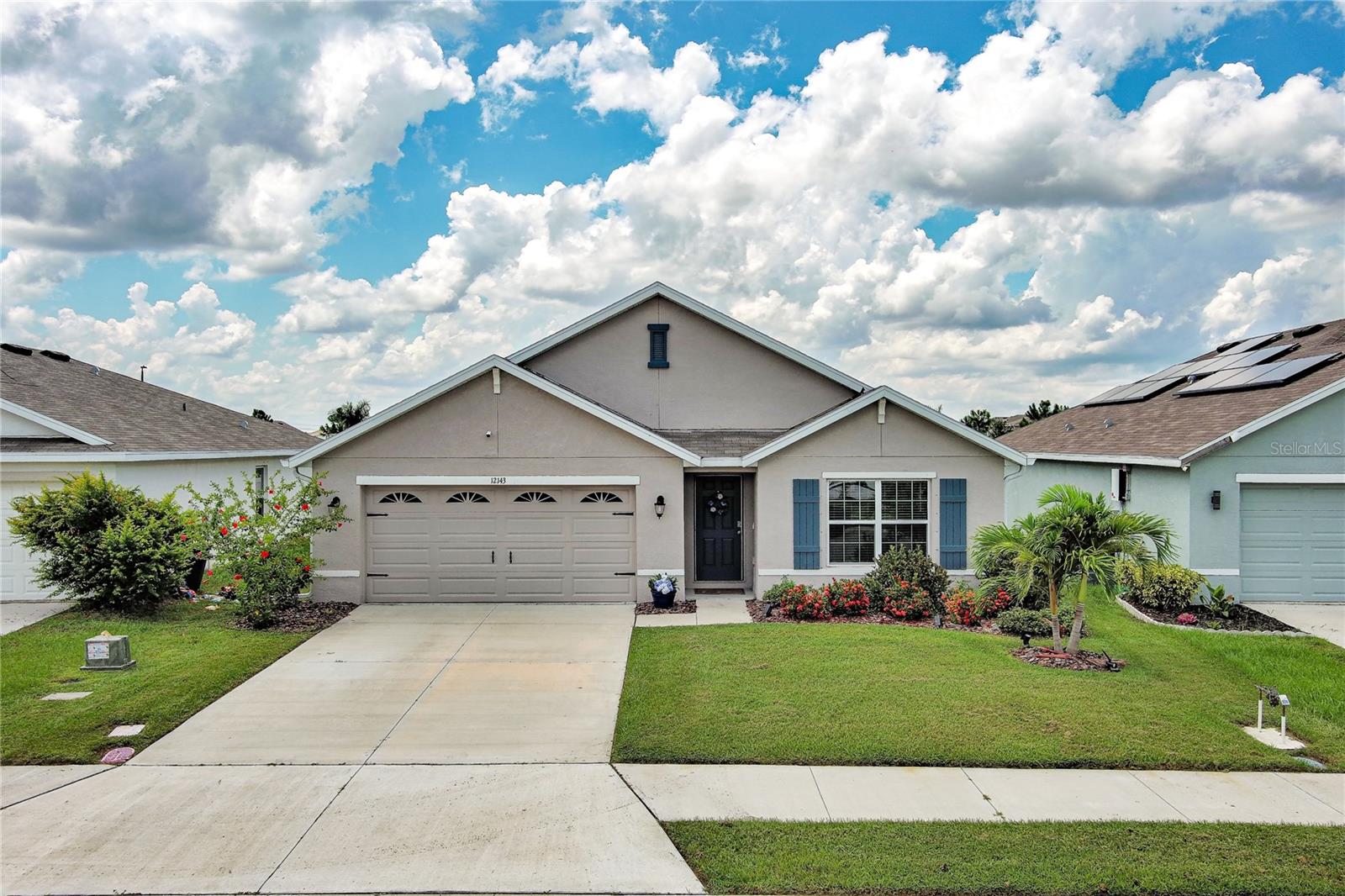 Welcome home to this beautifully cared-for 4-bedroom, 2-bathroom home nestled in one of Parrish’s most rapidly growing areas! Designed with everyday comfort and functionality in mind, this popular Cali floor plan by D.R. Horton offers a split-bedroom layout, ideal for privacy, along with an open-concept living space that feels bright, airy, and inviting.
The kitchen is the heart of the home, featuring thoughtful upgrades including a deep single-basin sink, modern pendant lighting, tile backsplash, cabinet hardware, and a large center island—perfect for meal prep, casual dining, or entertaining guests. Storage is no issue here with ample closet space throughout, plus an indoor laundry room complete with added cabinets for extra organization.
Enjoy the serene Florida lifestyle in your fenced backyard, where you can relax or play while taking in peaceful pond views and no rear neighbors—a private retreat right at home!
Just minutes from Parrish’s newest (and coming soon) shopping centers, restaurants, grocery stores, and medical facilities, this home puts you at the center of convenience while still offering a peaceful residential setting. Whether you're upsizing, relocating, or just looking for that perfect balance of comfort and location—this one checks all the boxes.