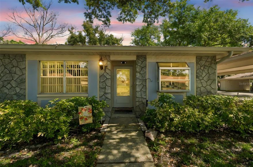 Welcome to this beautifully updated two-bedroom/two-bathroom villa located in a NON-FLOOD ZONE in the highly sought after HIGHLAND LAKES community! The kitchen features granite countertops, stainless steel refrigerator, pull out shelving and a sunny eat-in space for morning coffee. A pantry closet offers extra storage. Entertain in a separate oversized dining/living area - ideal for family gatherings or get togethers. Luxury vinyl flooring and tile are perfect for Florida living. A/C and hot water heater new in 2025, roof new in 2024. You wont have to lift a finger with fresh interior paint throughout, all appliances - including washer and dryer come with your new home.
You will love the open floor plan that includes a bonus room, office/den or sunroom.
 The guest bedroom is adjacent to the guest bathroom. The spacious primary suite is privately situated in the back of the home. It features a walk-in plus a double closet, as well as a large ensuite big enough for two with a dual vanity and step-in shower. There is warm natural light throughout including a skylight in the great room. The sunroom opens from the family room to a new paver patio. Feel safe with hurricane windows and a private walkway to the carport. Gutters have leaf filters over both front and back. Condo fees create a maintenance free lifestyle covering: Ground Maintenance, cable, internet, sewer, water, exterior insurance, garbage, roof and exterior painting. Highland Lakes is Palm Harbor`s premier 55+ community! The HOA fee gives you access to three golf courses, heated pools & spa, tennis, pickleball, lake access, more sports, arts & crafts, entertainment & social events, Lake Tarpon amenities, hobby & interest groups, professional management, and more. Enjoy living within minutes of Gulf coast beaches, parks & trails, loads of restaurants, shopping & two major airports.