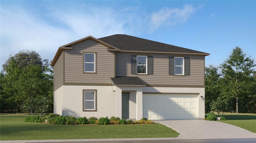 Under Construction. The first floor of this two-story home shares an open layout between the kitchen, dining area and family room for easy entertaining with access to the patio. A secondary bedroom on the first floor can easily be converted to a guest room or home office. Upstairs is a versatile loft that serves as an additional shared living space, along with three secondary bedrooms and a peaceful owner's suite comprised of an en-suite bathroom and a large walk-in closet.