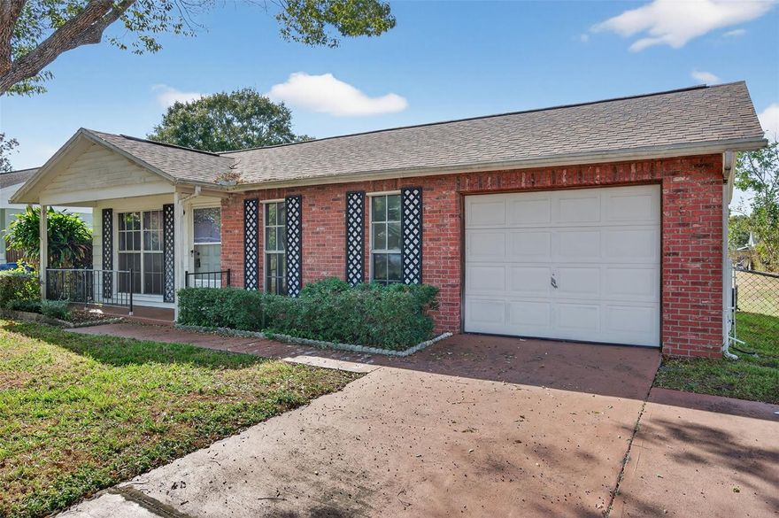 INVESTORS! A solid block-construction 2-bed, 2-bath home with a 1-car garage situated on a 6,000 sq ft lot in a nice, well-kept New Port Richey neighborhood. The functional layout offers comfortable living throughout, with all rooms generously sized. The primary suite features a large bedroom, full ensuite bathroom, and a walk-in closet. The home has great bones including a 2022 roof and showcases inviting curb appeal with its charming brick front. While the interior is dated and ready for your personal updates, the spacious yard and overall structure provide an excellent foundation to create your ideal Florida home.

The information provided herein should be verified by the Buyer/Buyer's agent, and is not guaranteed by the Seller or Listing Agent.

BUSINESS HOURS MONDAY THROUGH FRIDAY 9A-5P.