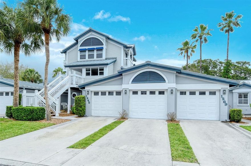 PRICE IMPROVEMENT! Priced to Sell!! Amazing year-round residence, vacation or investment property. Just across the street from world famous Siesta Beach with dedicated beach access. This 2 bedroom 2 bath unit is beautifully turnkey furnished - just bring your clothing and prepare to enjoy the Siesta lifestyle! Rare 2 single car attached garages. Renovated with wood cabinets, granite, stainless appliances, and beautifully tiled baths. Three televisions, master with king bed, 2 doubles in the second bedroom and sleeper sofa in the family room make this unit livable for multiple guests. Two eating spaces - the kitchen nook and the tiled lanai overlooking the scenic pond make this unit ideal for entertaining. Minutes to fun eclectic Siesta Village and mid-Key village and restaurants. This resort property is unparalleled -- the Key West style gated community affords 2 pools, great clubhouse, fitness, tennis courts, pickle ball, saunas, barbeque grills, walking paths and fishing pier. A private one car garage and rare additional one car attached garage - one for personal use and one for your tenants. Driveway parking. New HVAC, water heater, and electric panel. One week minimum rentals combined with an optional on-site rental office make this an excellent investment property. Take advantage of rental income from reservations through season 2024. This is a unit you should definitely see!