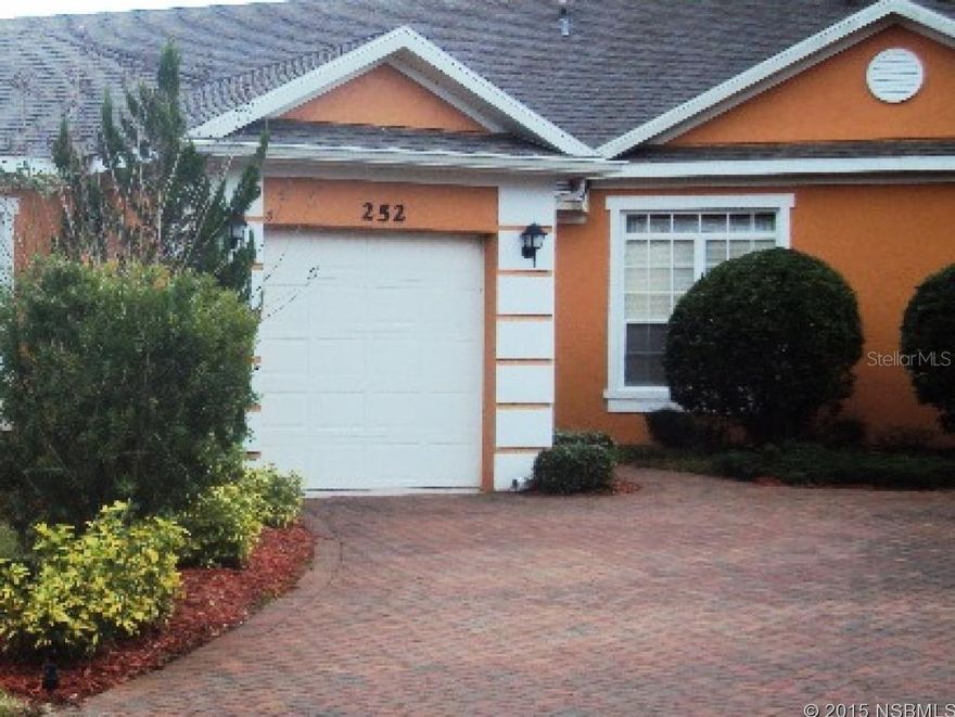 Maintenance free living in wonderful LPGA. Pristine 2 bedroom, 2 bath villa located in Sedona at LPGA. Enjoy the relaxing lakefront views from the living, dining, kitchen, and screened porch areas of this spotless home. 16" floor tiles are throughout except for the neutral hue of berber carpeting in the bedrooms. The open living/dining area is complemented with LED cove lighting in its spectacular tray ceiling. Upgraded fans and light fixtures adorn the home throughout. The light, airy kitchen with space for a breakfast table, features granite counters, 42" maple cabinets with crown molding, stainless steel appliances, all accented with a custom tiled back splash in the kitchen and front of breakfast bar. Feel like a king in the master bedroom with its very large walk in closet. Master bath has double sinks, granite counters, large glass enclosed shower, separate lavatory. This split bedroom plan home has a spacious guest bedroom with its very own walk in closet. The guest bath also has a granite counter. Other upgrades include fully screened lake view patio with a raised patio floor and a screened enclosure on the front entrance. Also to enjoy are the separate laundry room and attached garage.  What a beautiful place to call home! ;Water: City