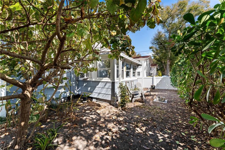 Welcome to this beautifully maintained 1925 residence situated in the desirable Five Points neighborhood, where classic character meets modern livability and an outdoor oasis. Offering three bedrooms and an inviting layout, this two-story home provides 1,486 square feet of thoughtfully designed living space that feels both warm and functional.
Situated on a desirable corner lot, the home makes an immediate impression with mature landscaping, vinyl fencing for privacy, and exceptional parking options—including a wide driveway, alley access, and dedicated space for oversized vehicles or boat storage. It’s a rare blend of charm and practicality.
Inside, original wood floors run throughout, setting a rich, cohesive tone. The main living and dining areas flow seamlessly together and are enhanced by built-in details, crown molding, and ceiling fans, creating a welcoming space ideal for everyday living or entertaining. The spacious kitchen serves as the heart of the home, equipped with a stainless-steel appliance package, while a charming dinette just off the kitchen provides the perfect spot for morning coffee or casual meals.
Two bedrooms are conveniently located on the main level, each with wood flooring and ample closet space. Upstairs, the private primary suite offers a peaceful retreat, complete with a generous walk-in closet—perfect for unwinding at the end of the day.
Outdoors, the property truly shines. A private in-ground pool anchors a serene backyard oasis, surrounded by lush landscaping and mature trees. Whether enjoying the expansive deck, relaxing on the front porch, or hosting gatherings on the shaded patio, this space is designed for year-round enjoyment and effortless entertaining.
This is more than just a house—it’s a lifestyle. From floating in the pool to hosting friends under the stars or simply appreciating the craftsmanship of a bygone era, this charming St. Petersburg gem is ready to welcome its next owner home.