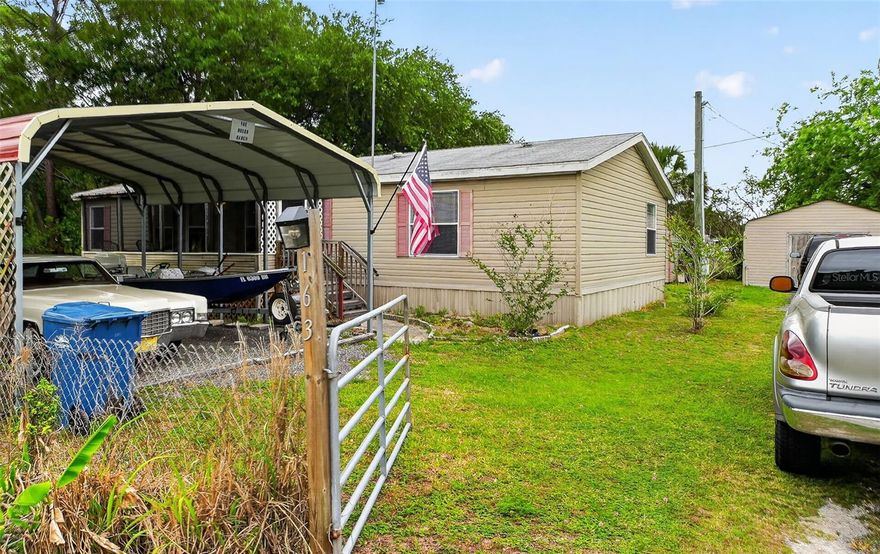 Welcome to peaceful living in Oak Hill—where comfort, space, and functionality come together.
This well-maintained 3-bedroom, 2-bathroom manufactured home, built in 2015, offers a thoughtfully designed layout perfect for everyday living and entertaining. Step inside to find a bright and inviting interior with an open-concept feel, creating a seamless flow between the living, dining, and kitchen areas.
Enjoy your morning coffee on the charming covered front porch, or unwind in the evenings on the spacious covered back deck overlooking the property—ideal for relaxing or hosting guests year-round.
The exterior features are just as impressive, offering exceptional versatility and storage. A carport large enough for two vehicles provides convenient covered parking, while the detached garage offers the perfect space for a vehicle, workshop, or hobby area. An additional shed ensures you’ll have plenty of room for tools, equipment, and extra storage.
This property delivers both privacy and practicality, all while being just a short drive from local amenities, nature, and the scenic waterways Oak Hill is known for.
A fantastic opportunity to own a move-in-ready home with space to live, work, and enjoy the Florida lifestyle.