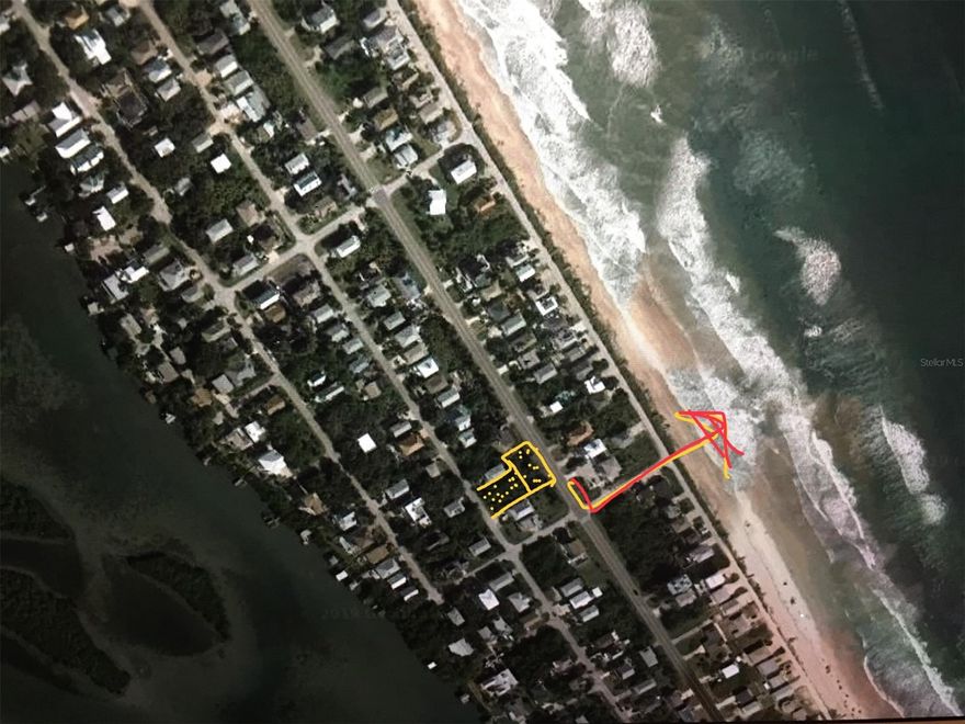 Prime lot in Bethune Beach on Turtlemound Rd - a short walk to the Ocean.  This Property adjoins the Adjacent Lot (6489 Engram Rd ML#  1055450) allowing you to gain access from either street - (Engram or Turtlemound).  You are only steps away from the Ocean and River. Don't miss this Rare chance to build a house with views of the ocean and mosquito lagoon while creating a privacy oasis. Buy both lots for a combined price of $350,000.  THIS IS VACANT LAND..; Cleared: No ;Water: Available at Site
