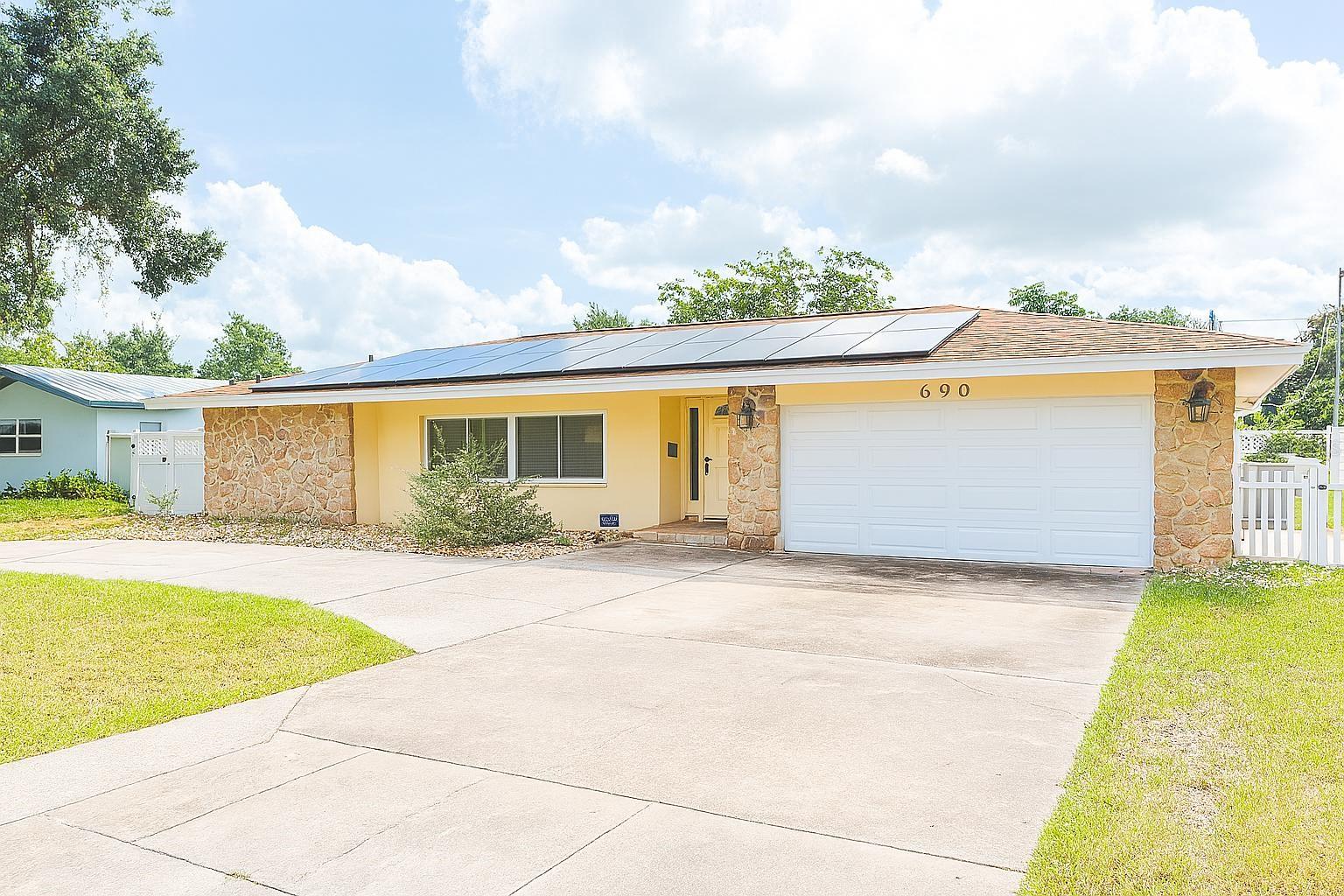 Short Sale. Beautifully updated 4BR/3BA pool home in the heart of Winter Park! This split-bedroom floor plan features wood and travertine flooring, a chef’s kitchen with Kraftmaid cabinetry, Jenn-Air appliances, and custom finishes throughout. Enjoy year-round entertaining in the screened saltwater pool and spa with waterfall feature. Recent upgrades include solar panels with transferable warranties, Generac generator, new roof (2021), and HVAC (2023). Oversized U-shaped driveway offers ample parking. Zoned for top-rated Brookshire Elem, Glenridge Middle, and Winter Park High—just minutes to Park Ave, Baldwin Park, and Rollins College. No HOA!