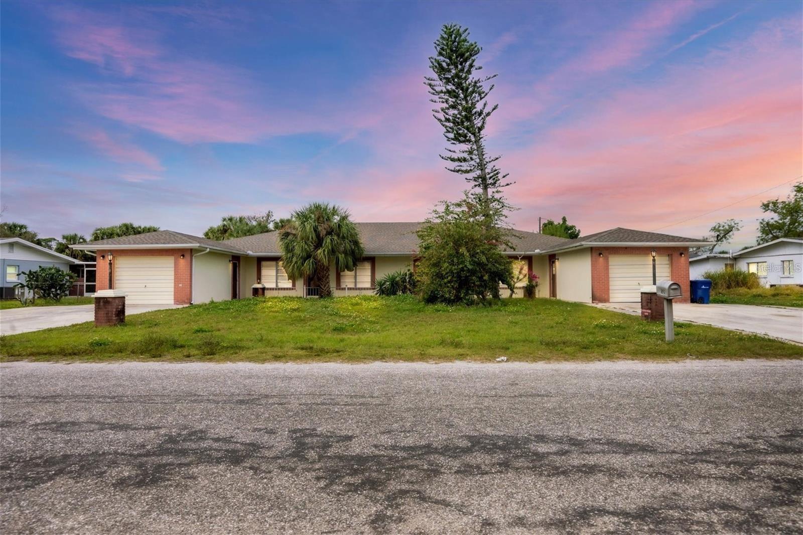 ATTENTION INVESTORS!!
Excellent income opportunity with a newly installed roof, freshly painted interiors and exteriors, new appliances, a new hot water heater, a new well pump, new bathroom vanities, a new water softener, and new garage doors. No HOA, no CDD, and not in a flood zone. The property also sustained no hurricane damage, offering additional peace of mind. This spacious triplex offers 3,936 square feet under air and is located just minutes from the famous Warm Mineral Springs, Wellfield Park, and the newly opened Costco. The property is fully occupied and currently generating almost $5,000 monthly rental income, making it a turnkey investment.
The two end units each feature three bedrooms, two bathrooms, a one-car garage, a full kitchen, a family room, a living room, and a Florida room. The middle unit offers two bedrooms, two bathrooms, a large kitchen, a spacious great room, and a generous Florida room. All three units include washer and dryer hookups, and tenants are responsible for their own electricity. A common storage shed in the backyard adds convenience for shared use.
Several major upgrades have been made, including a new roof, new appliances, a new hot water heater, a new well pump, a new water softener, new garage doors, newer A/C units installed within the last two years, and the addition of a house electric meter. Each unit is individually metered. Both end units (A & C) include a one-car garage, and all units have been recently repainted, making the property move-in ready for tenants and worry-free for the investor.
This triplex is centrally located near shopping, dining, golf, medical facilities, award-winning beaches, the Myakka River, parks, churches, and schools. Sports enthusiasts will appreciate its proximity to the Spring Training home of the 2021 World Series Champions, the Atlanta Braves. Surrounded by Florida’s natural beauty and endless recreational opportunities, this property is a solid income-producing addition to any portfolio.