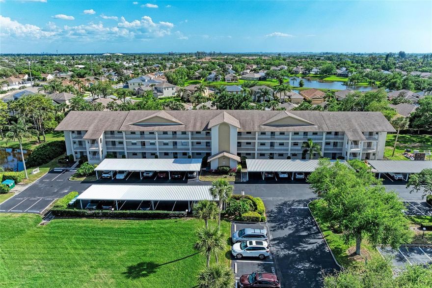 Country Village is a vibrant, active 55+ community in West Bradenton. Unit 303 offers 2 bedrooms and 2 bathrooms and has been well maintained. This comfortable unit has a spacious layout with high ceilings and lots of natural light. Enjoy the privacy and security of top floor living. Wether you are looking to relax full-time or secure the perfect seasonal getaway, this condo checks all the boxes with low maintenance living and a welcoming community atmosphere. Residents enjoy a pool, jacuzzi, clubhouse with a full kitchen, shuffleboard, pool tables, exercise equipment, grills, picnic areas and more! Come take a look!