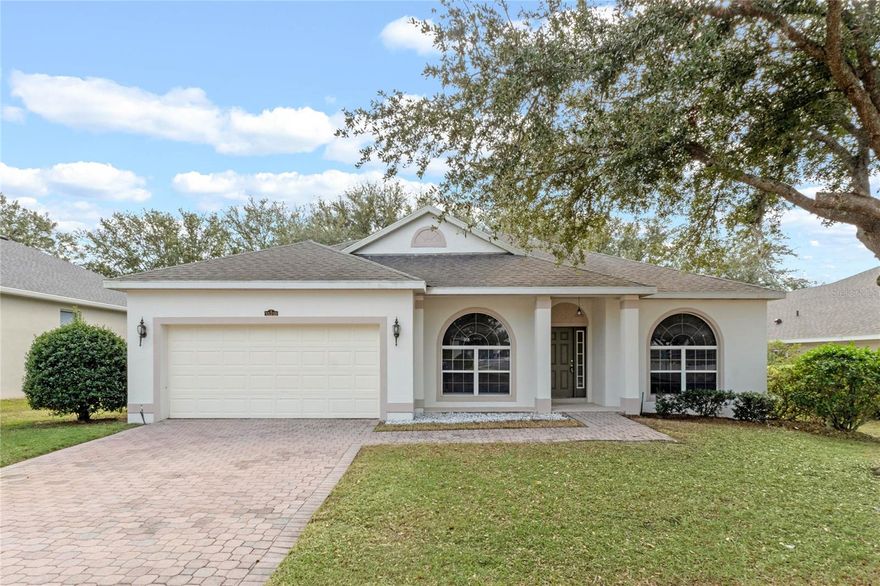 Welcome to this beautifully updated single-story home in the highly sought-after area of Clermont! Offering nearly 2,000 square feet of living space, this spacious 4-bedroom, 2-bathroom home also features a versatile flex room—perfect for a home office, playroom, or additional living space. Step inside and you’ll immediately notice the fresh, modern updates throughout. The home has been thoughtfully upgraded with newly installed countertops, fresh interior paint, stylish ceiling fans, and durable vinyl flooring in all bedrooms—completely carpet-free for easy maintenance and a clean, contemporary feel. The open layout provides both comfort and functionality, making it ideal for families or anyone who values space and convenience. The kitchen and living areas flow seamlessly, creating the perfect setting for everyday living and entertaining. Located in a prime Clermont location, you’re just minutes away from a wide variety of restaurants, shopping centers, and entertainment options, making daily life incredibly convenient. Residents also enjoy access to a community swimming pool, offering a resort-style lifestyle right at your doorstep—perfect for relaxing weekends or cooling off during Florida’s sunny days. This move-in-ready home combines modern upgrades, spacious design, and an unbeatable location. Whether you're relocating, upsizing, or simply looking for a well-maintained home in a vibrant area, this property is a must-see.