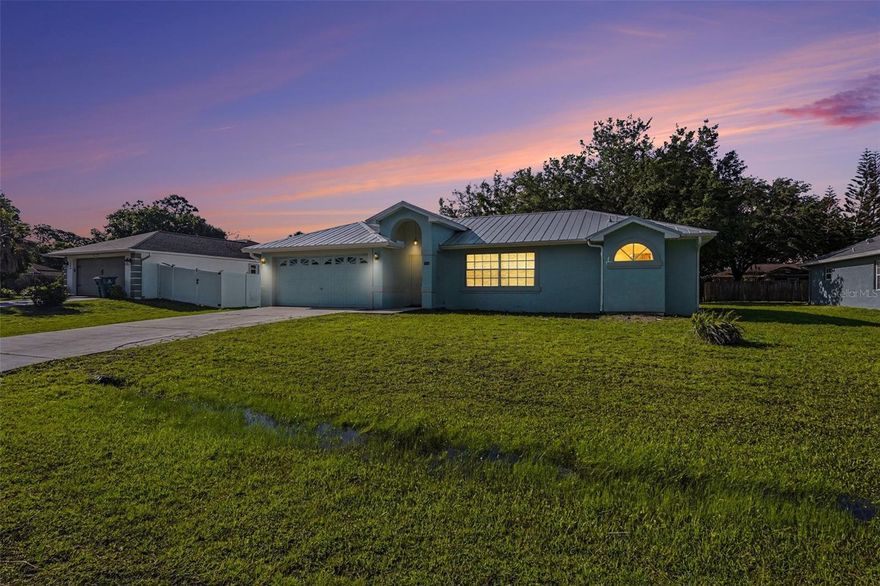 Welcome to this move-in ready 3-bedroom, 2-bath home in SE Palm Bay offering comfort, space, and
low-maintenance living. The functional layout includes a formal living room, dining room, and separate family
room, ideal for everyday living and entertaining. Vinyl flooring throughout (no carpet), a durable metal roof,
and gutters in front. The kitchen offers stainless steel appliances and opens to the main living areas for easy
flow. The primary suite includes a spacious walk-in closet, double sinks, and a walk-in shower. Enjoy a
screened-in porch overlooking a large backyard, perfect for relaxing or gatherings. Located on city water and
close to shopping, dining, and major roadways, this home offers convenience, value, and easy living. Whether
you’re starting fresh or simply looking for a place that feels like home — this one is ready for you.