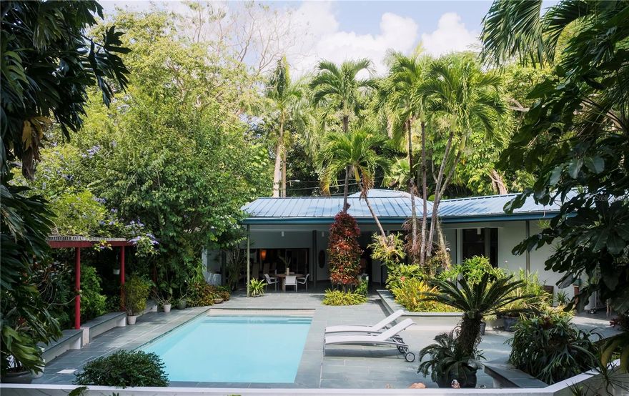 Beautiful and spacious home, countryside private community at 10 minutes from the city.  The house is surrounded by mature and lush vegetation.  The house includes 5 bedrooms, 4 1/2 bathrooms, flex room, outdoor terrace, pool, ample living, dining and kitchen area all connected to the outdoor terrace, family room, office, study, entertainment room, power generator, water cistern, picketball court. The pool is engulfed within nature and is a private oasis, providing the perfect space to host family and friends.  Aprox. 6500 sf interior plus 2000 sf terrace, 1.3 acres lot.  Community with controlled access and 24/7 security. Very private community.