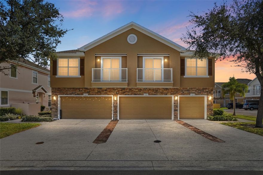 Welcome to Bay Breeze Cove, a desirable North St. Petersburg townhome community where every residence is an end unit. This 2006 newer build has been well maintained with major updates already completed, including a clean, passed 4-point inspection, 2023 roof, 2022 HVAC, PVC plumbing, and a water heater approximately 4 years old — giving buyers peace of mind and minimizing concerns about immediate repairs or upgrades. Low HOA of $385/month and not located in a flood zone. Open and functional floor plan. The kitchen includes a breakfast bar, café-style eat-in space, and smart appliances with WiFi connectivity, allowing you to preheat the oven or manage appliances remotely. A built-in microwave is conveniently located in the lower cabinetry to the left of the stove. The main level also includes a laundry area, half bath, and access to the two-car garage with ample storage. Upstairs, you’ll find three large bedrooms with vaulted ceilings and two full bathrooms. The primary suite features a luxurious ensuite, and all 2.5 bathrooms are modern, stylish, and truly Instagram-worthy. Sliding glass doors open to a bricked patio overlooking an active flow wetland area with lush foliage, creating a peaceful outdoor retreat.
Bay Breeze Cove amenities include a community pool, dog park, grills, and covered picnic areas. Ideally located just off 4th Street and 50th Avenue N, tucked behind nearby strip centers, this home offers exceptional convenience — just 10 minutes to downtown St. Petersburg
