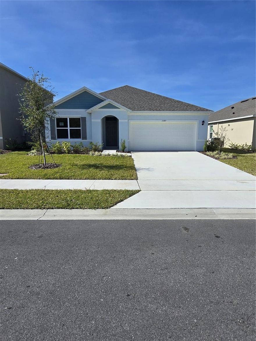 The Aria is a popular one-story 3-bedroom, 2-bathroom home with 1,672 square feet of living space. It features an open concept living area, dining room, and covered lanai. The kitchen includes stainless steel appliances, quartz counters, walk in pantry and a convenient island. The primary bedroom has an attached bathroom with a walk-in closet and double vanity. This home also features a laundry room space with privacy doors and a two-car garage for parking or storage. This all concrete block construction home also includes smart home technology for control via smart devices.

*Photos are of similar model but not that of exact house. Pictures, photographs, colors, features, and sizes are for illustration purposes only and will vary from the homes as built. Home and community information including pricing, included features, terms, availability and amenities are subject to change and prior sale at any time without notice or obligation. Please note that no representations or warranties are made regarding school districts or school assignments; you should conduct your own investigation regarding current and future schools and school boundaries.*