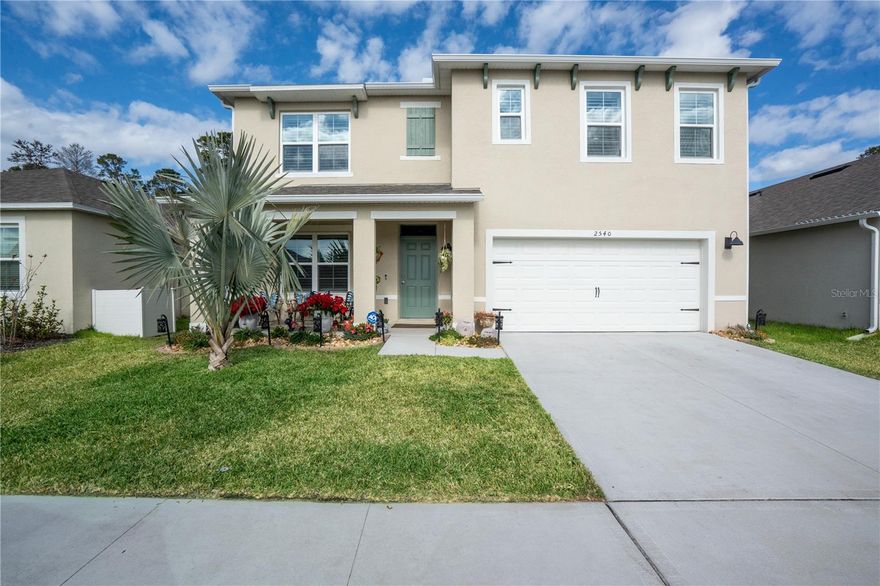 Beautiful 5BR Home | Premium Conservation Lot | Loaded with Upgrades!
Welcome to this stunning 5-bedroom, 3 bath home located in the desirable Harmony West community! Situated on a large premium lot backing to a peaceful conservation area, this open-concept home offers both privacy and modern living.

CDD TAXES ARE INCLUDED IN THE PROPETY TAXES.

Main Features:
• First-floor bedroom with nearby full bath – ideal for guests or in-laws
• Gourmet kitchen with Quartz countertops, stainless steel appliances, breakfast bar, and a large walk-in pantry
• Versatile flex room – perfect for a home office, gym, or playroom
• Upstairs owner’s suite with dual walk-in closets and a spacious en-suite bath
• Three additional bedrooms on second floor, full bath, and a large loft for extra living space
Owner-Upgraded Highlights:
• Plantation shutters throughout
• Stylish lighting & ceiling fans
• Epoxy-coated garage floor
• Water softener system
• Gutters
• Oversized brick patio in the backyard – great for entertaining
Community Amenities:
Just a short walk to Harmony West’s 5,000 sq. ft. resort-style pool, sun shelf, splash pad, fitness center, and clubhouse.
Don’t miss this move-in-ready gem—schedule your private showing today!