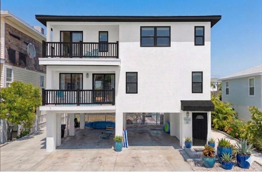 *****TREASURE ISLAND BEACH HOME FOR SALE*****3-STORY SINGLE-FAMILY RESIDENCE ON STILTS***** LOCATED JUST STEPS FROM THE WHITE SANDS OF SUNSET BEACH - A 45-SECOND WALK TO THE WATER.***** If you’re looking for a home on the island, elevated living is your best bet, offering enhanced safety and peace of mind. THIS *****2-BED (+ BONUS AREA FOR A 3RD WITH BUNK BEDS), 2-BATH HOME FEATURES A LOVELY OPEN FLOOR PLAN ACROSS TWO LEVELS*****. The 1st floor includes a beautiful kitchen with solid wood cabinetry, marble countertops, and a classic copper farmhouse sink, along with a family room, dining area, one bedroom, and one bathroom. EACH LEVEL FEATURES AN OVERSIZED BALCONY DESIGNED FOR OUTDOOR LIVING AND ENJOYING GORGEOUS GULF VIEWS. The 2nd floor offers a spacious Great Room, a bonus area that can be converted into a 3rd room, and a primary suite with a relaxing clawfoot tub. THE GROUND LEVEL PROVIDES SPACE FOR STORAGE, PARKING FOR UP TO FOUR CARS, AND A CONVENIENT OUTDOOR SHOWER. Nestled on the quiet south end of the island, you’re again only a short walk to the water, and just minutes from the public boat ramp, local shops, and popular restaurants. ADDITIONAL FEATURES INCLUDE A DURABLE METAL ROOF, NEW WASHER AND DRYER (2024), NEW REFRIGERATOR (2025), AND NEW DISHWASHER (2024). ***** EXTERIOR REFRESH – white paint credit w/ approved offer*****Fully Furnished Home - Move-In Ready!*****